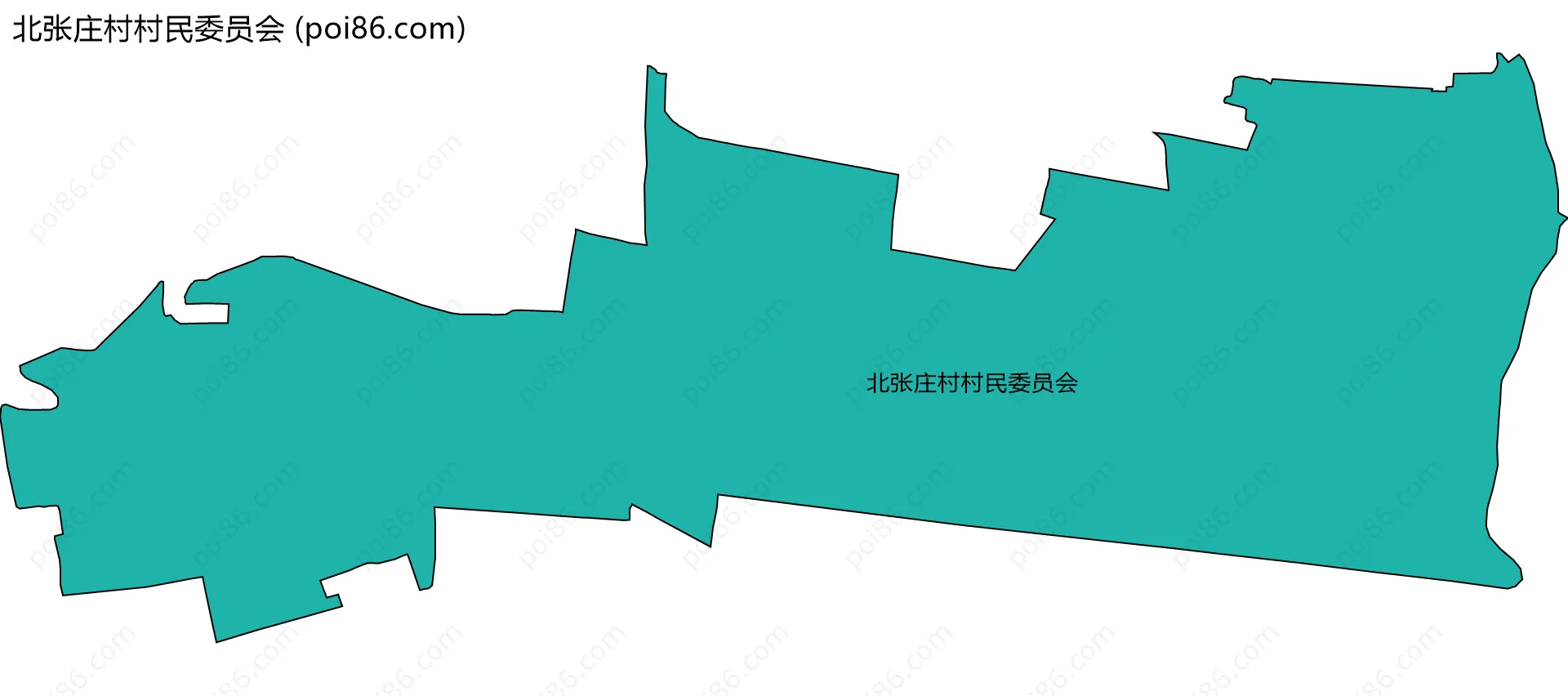 北张庄村村民委员会边界地图