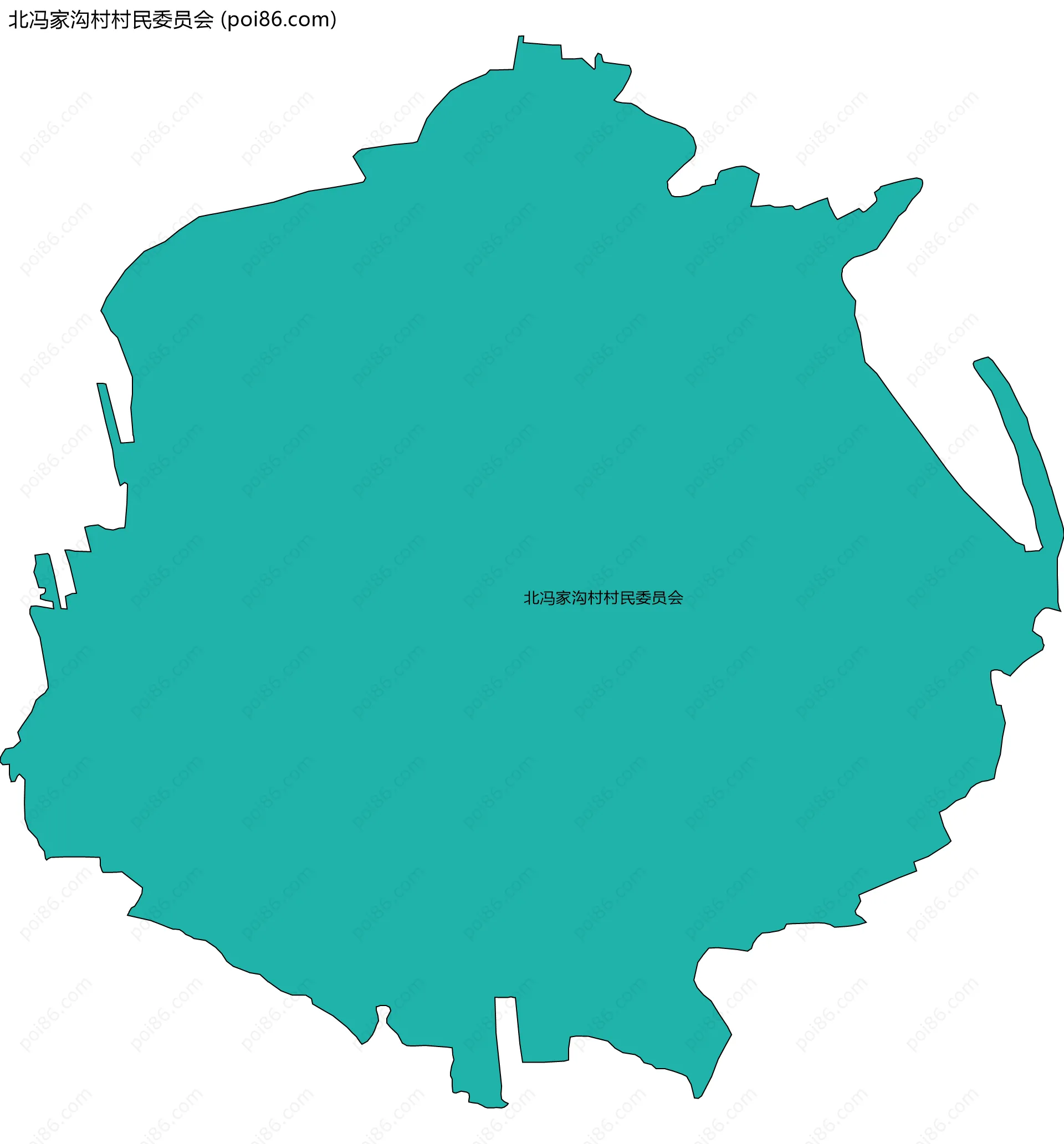 北冯家沟村村民委员会边界地图