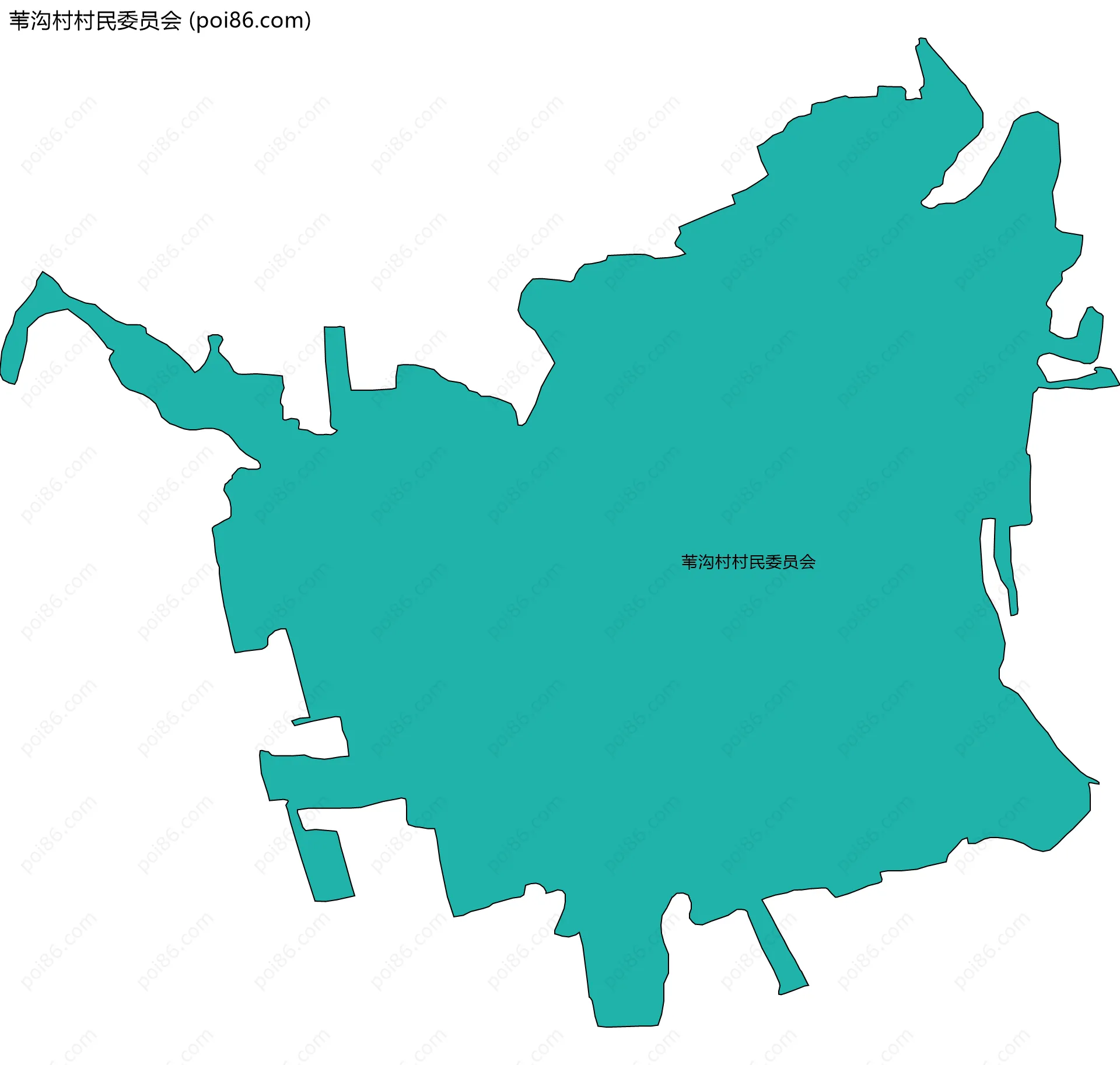 苇沟村村民委员会边界地图