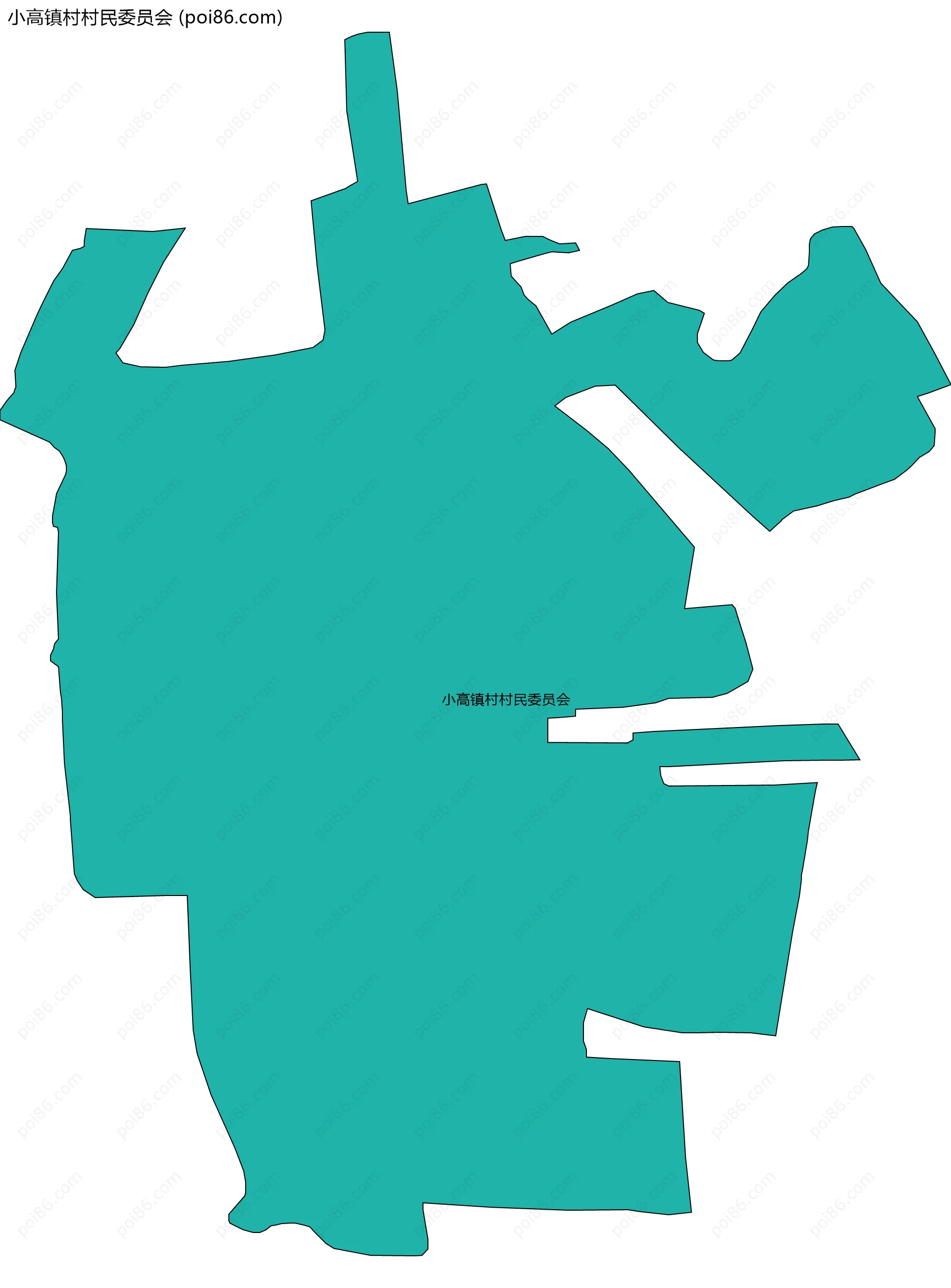 小高镇村村民委员会边界地图