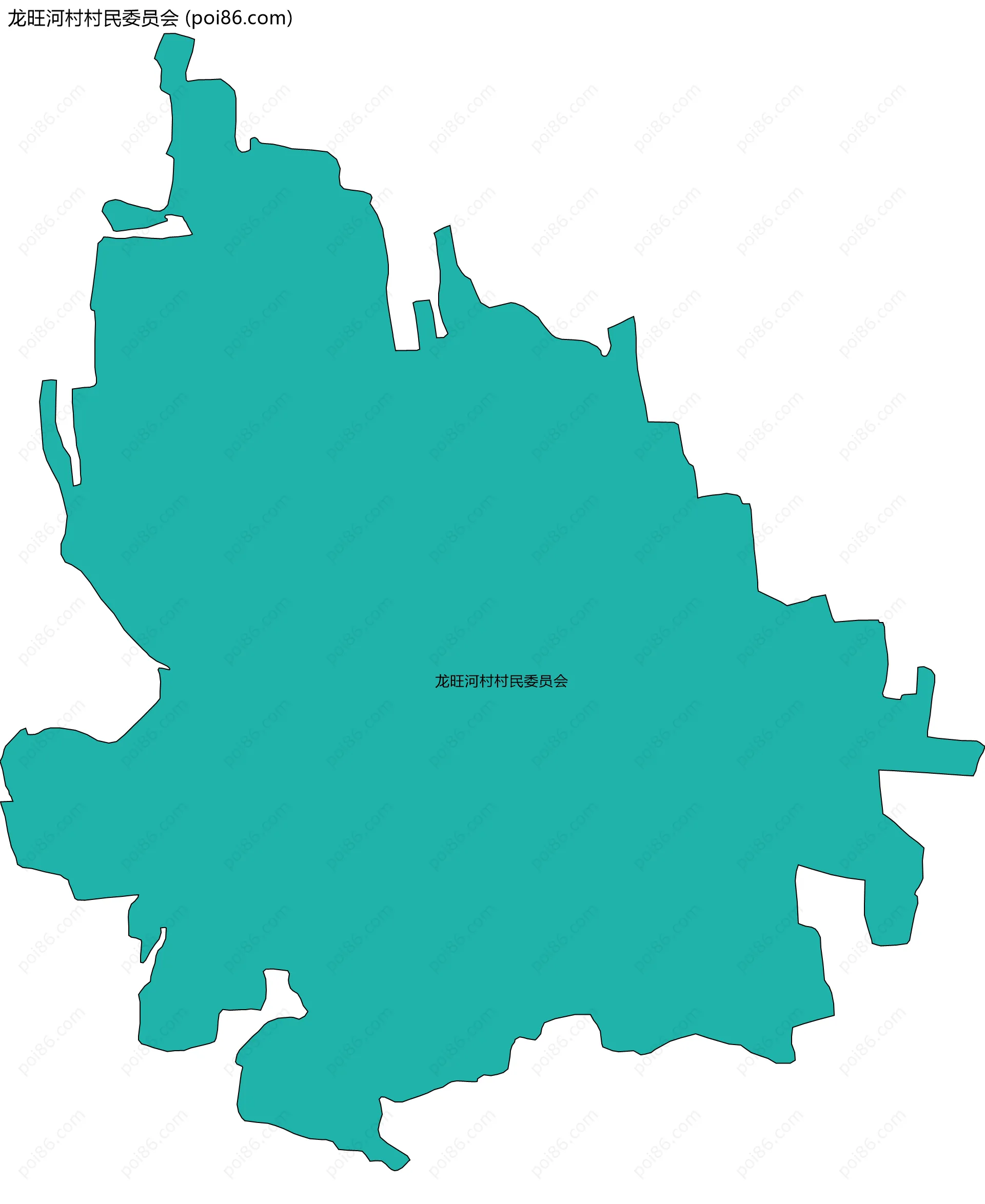 龙旺河村村民委员会边界地图