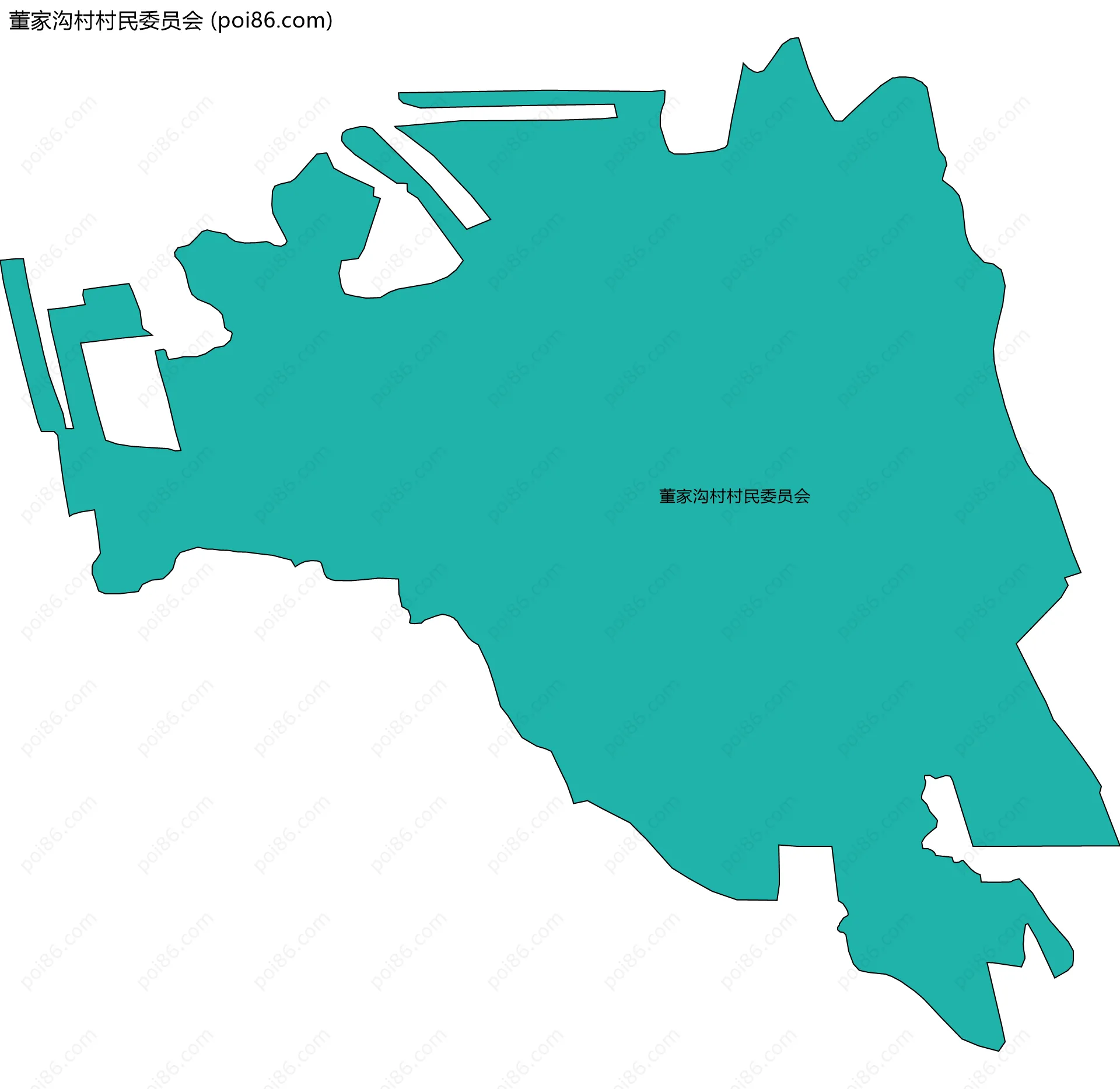 董家沟村村民委员会边界地图