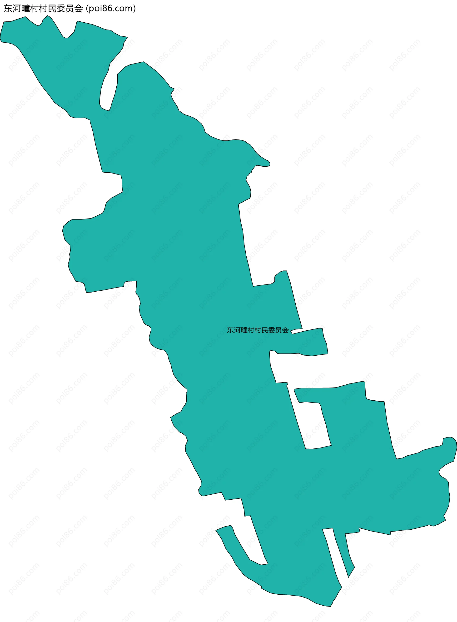 东河疃村村民委员会边界地图