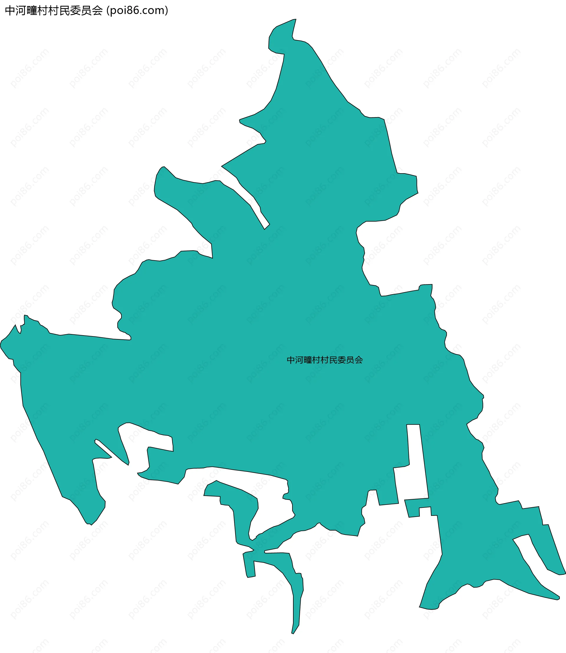 中河疃村村民委员会边界地图