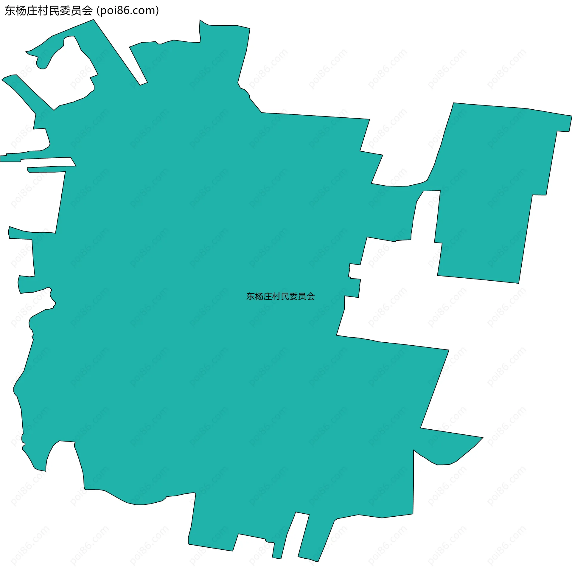 东杨庄村民委员会边界地图