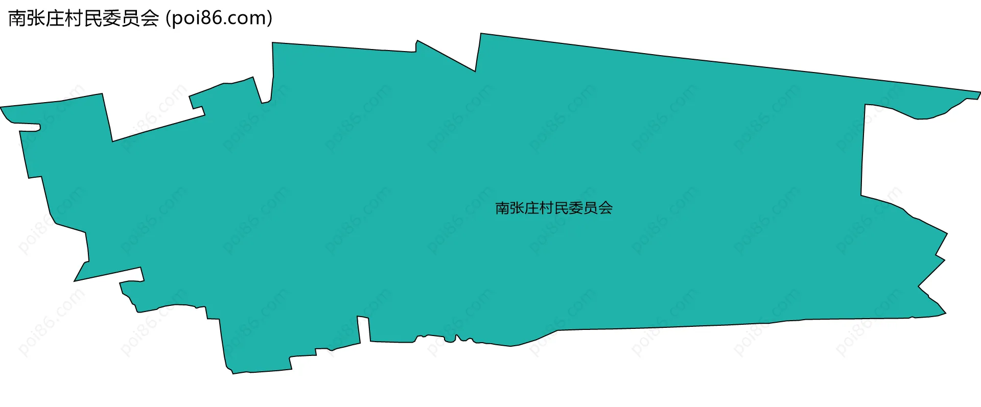 南张庄村民委员会边界地图