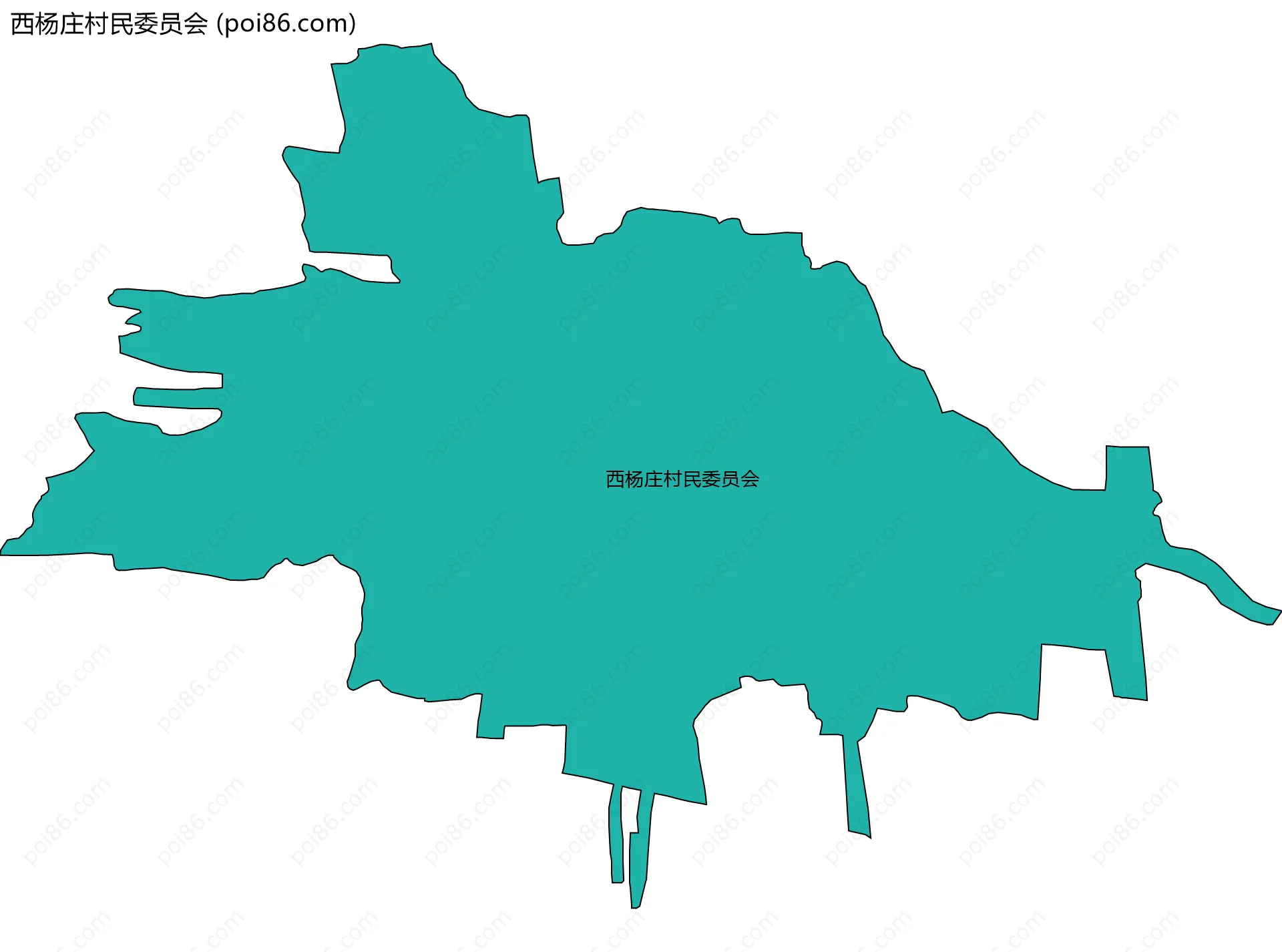 西杨庄村民委员会边界地图