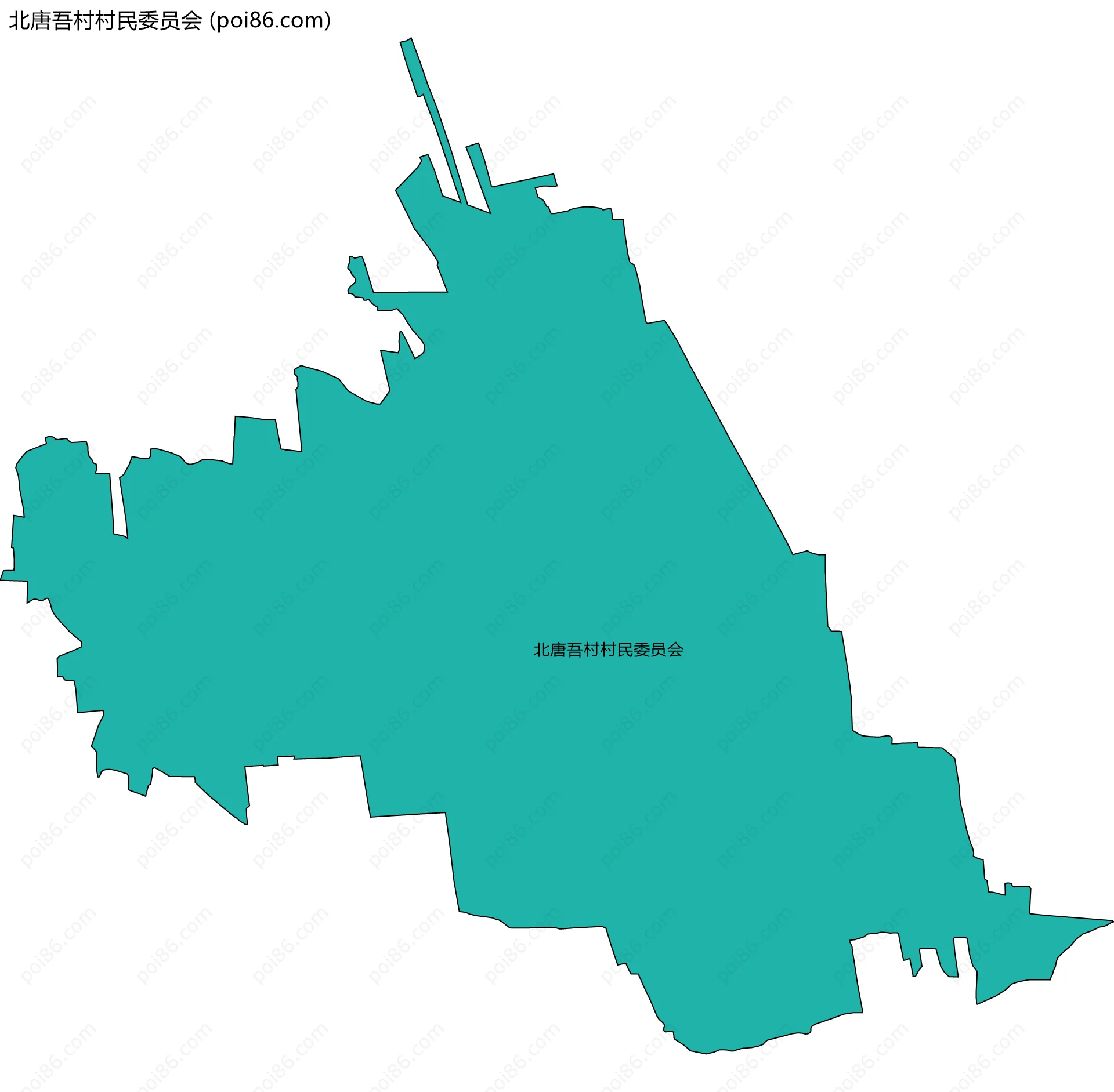北唐吾村村民委员会边界地图