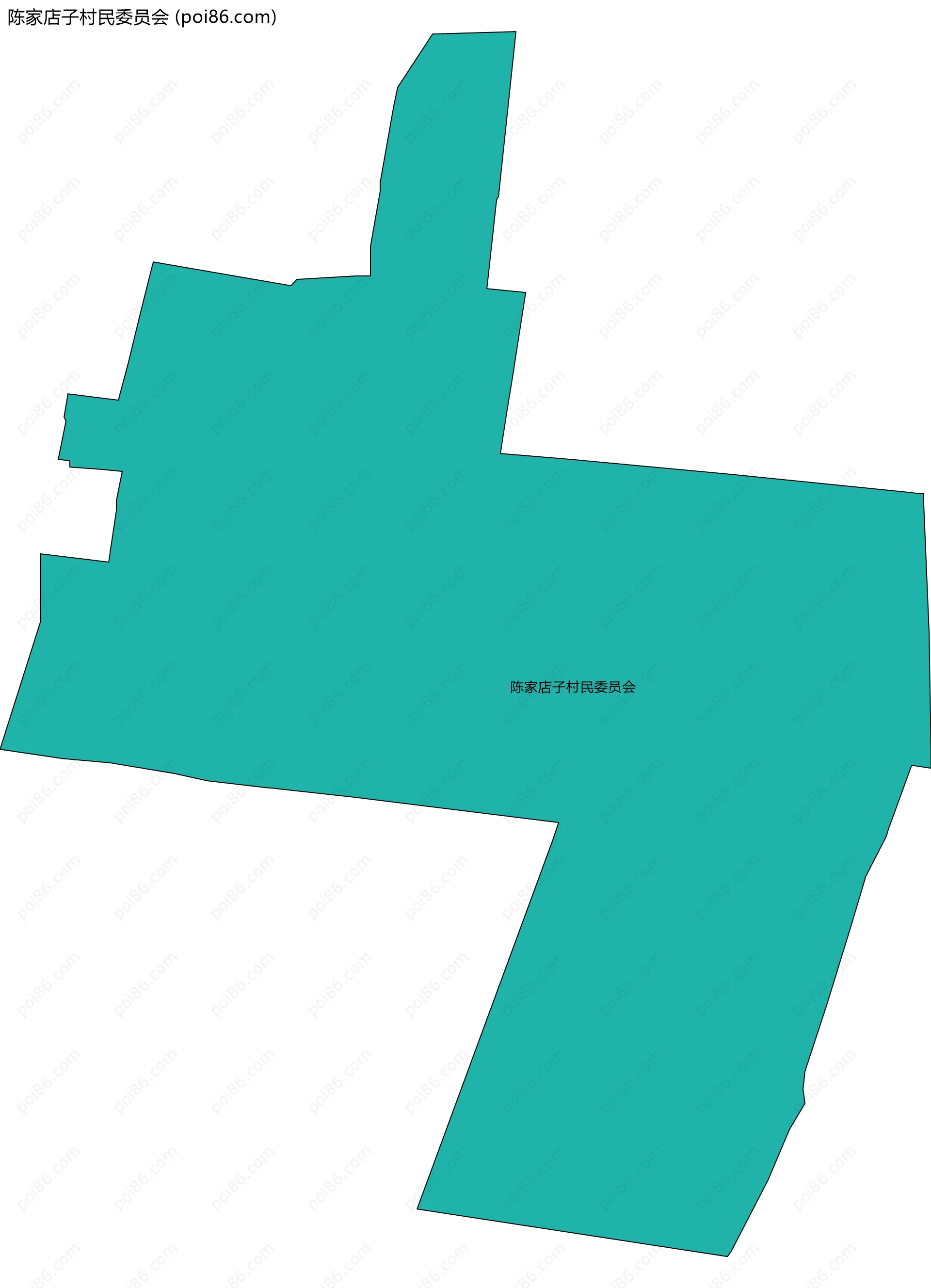 陈家店子村民委员会边界地图