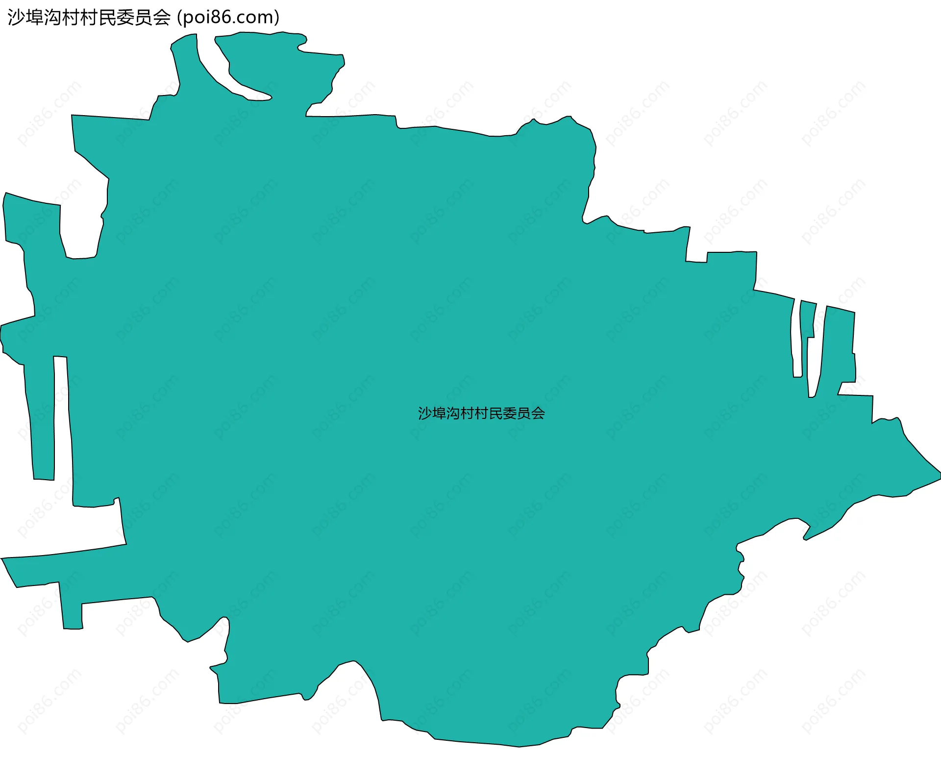 沙埠沟村村民委员会边界地图