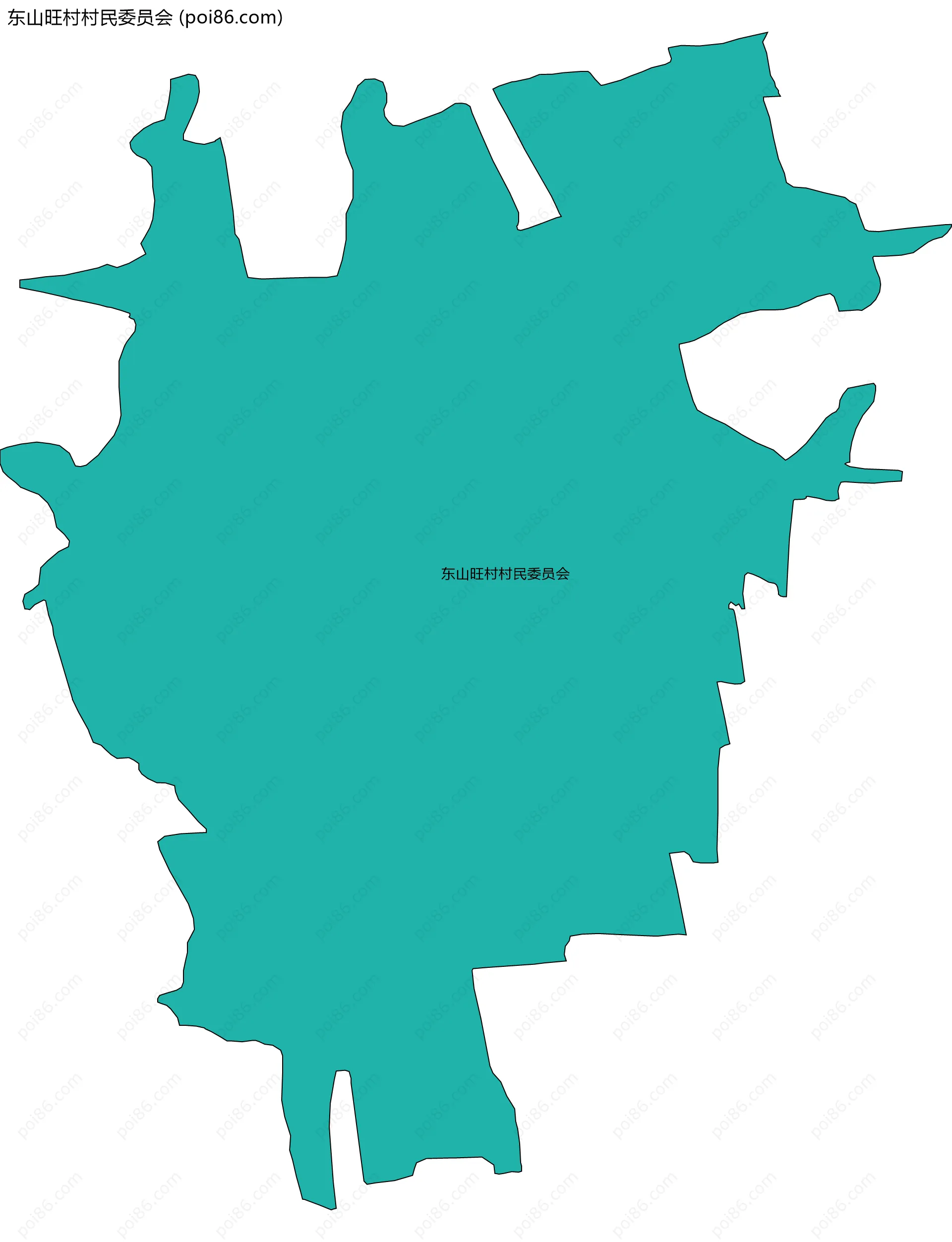 东山旺村村民委员会边界地图