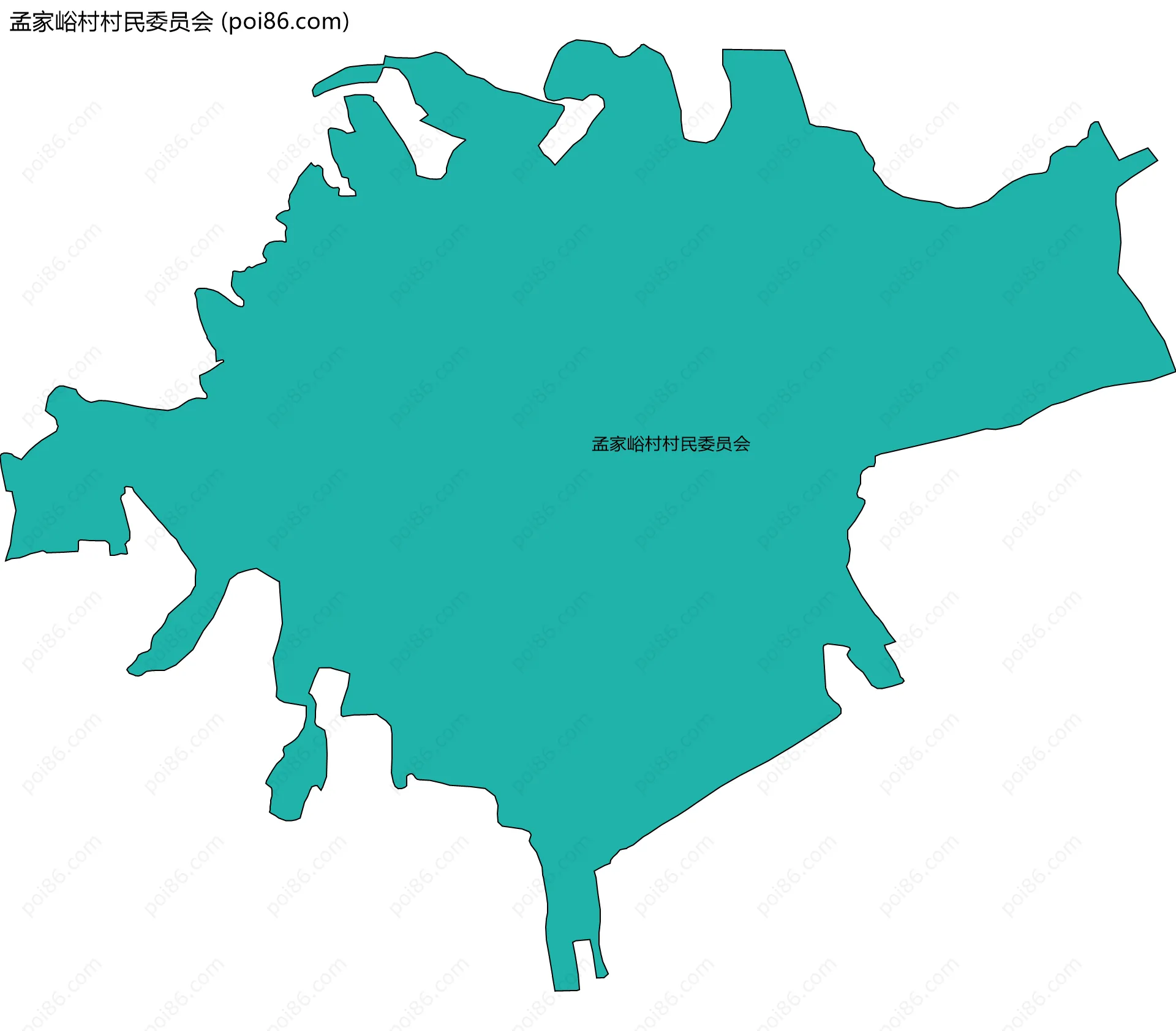 孟家峪村村民委员会边界地图