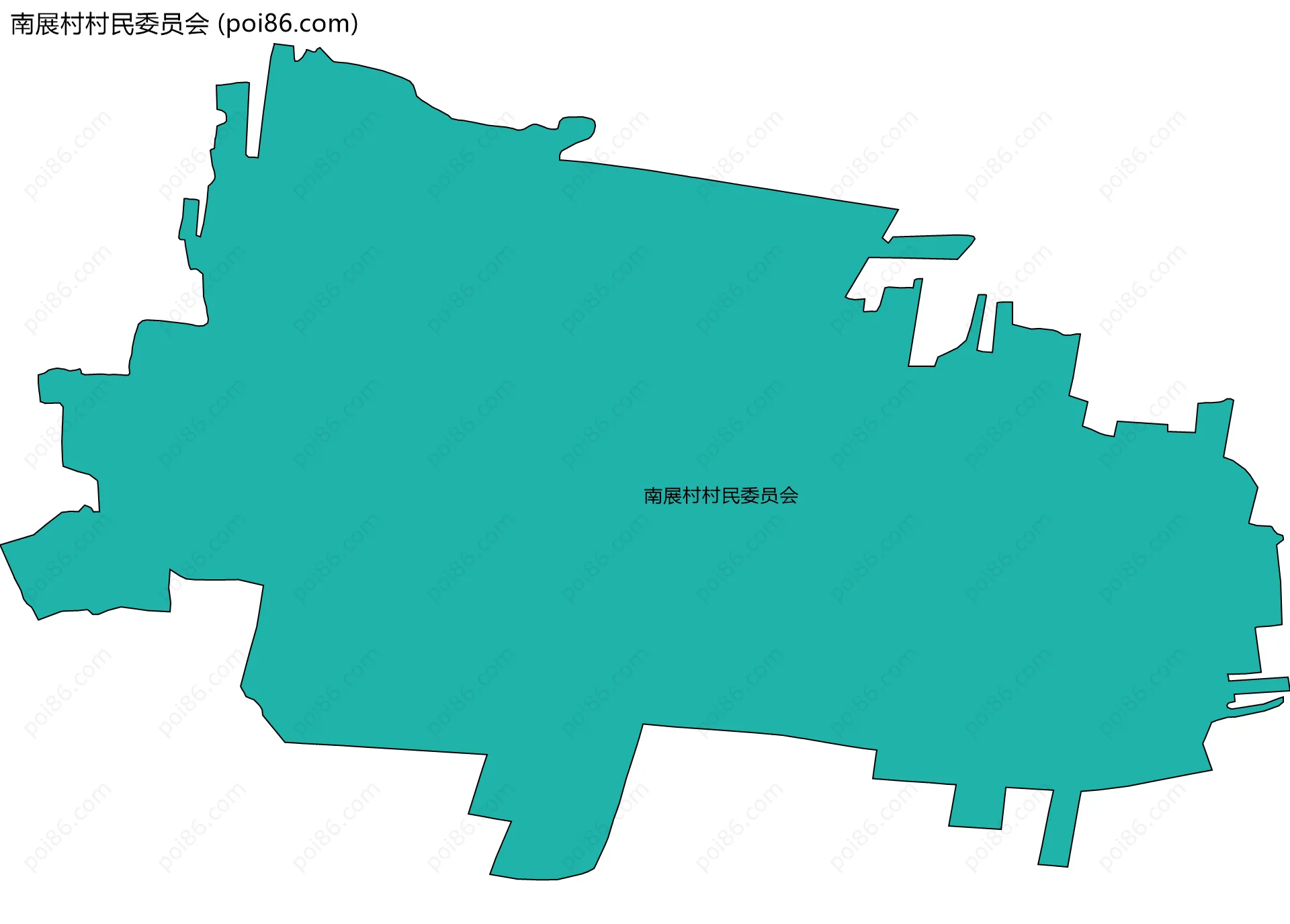 南展村村民委员会边界地图