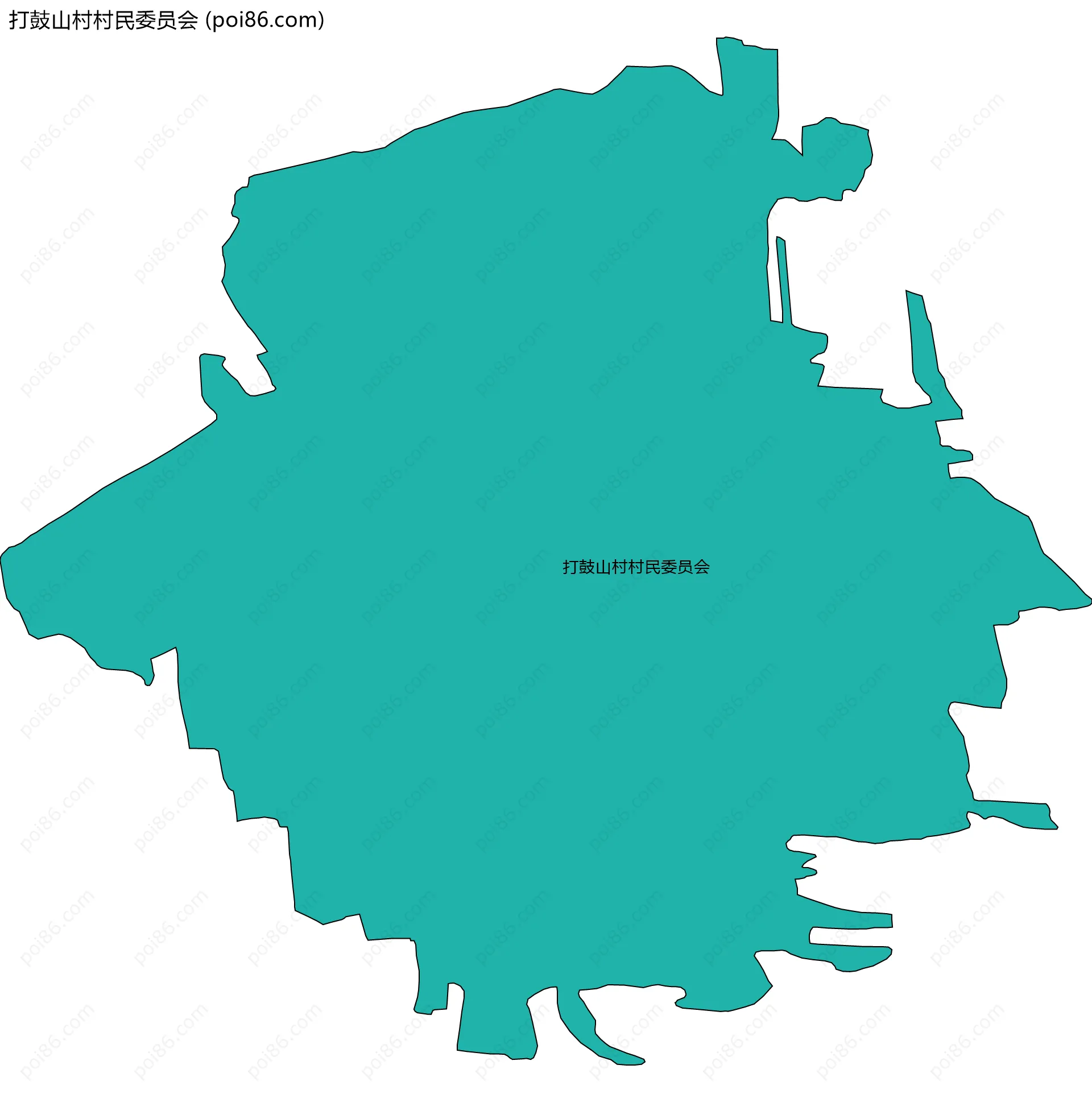 打鼓山村村民委员会边界地图