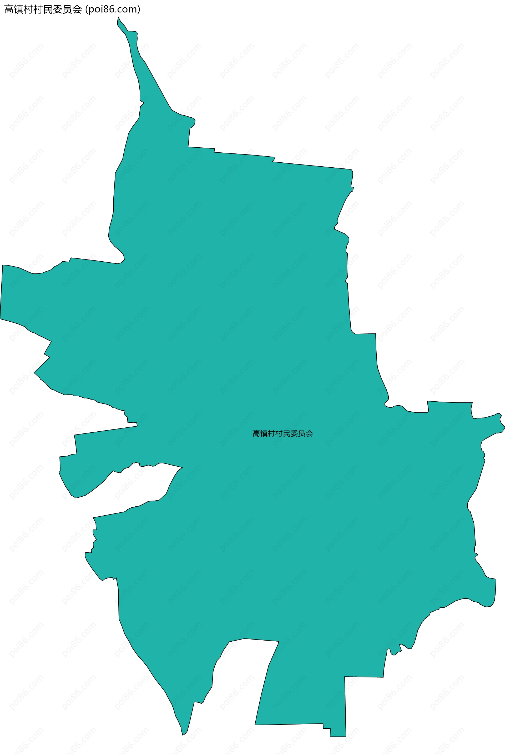 高镇村村民委员会边界地图