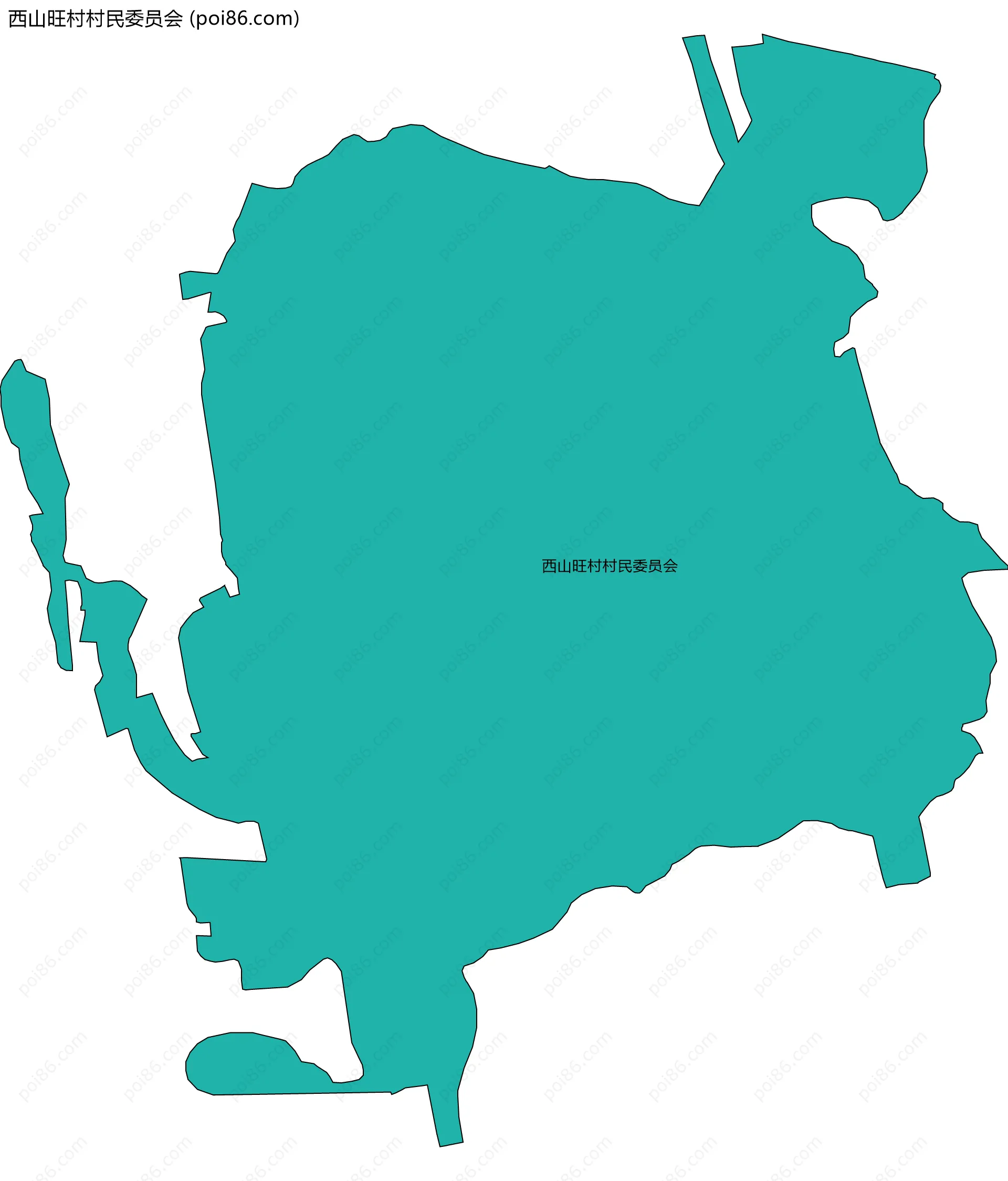 西山旺村村民委员会边界地图
