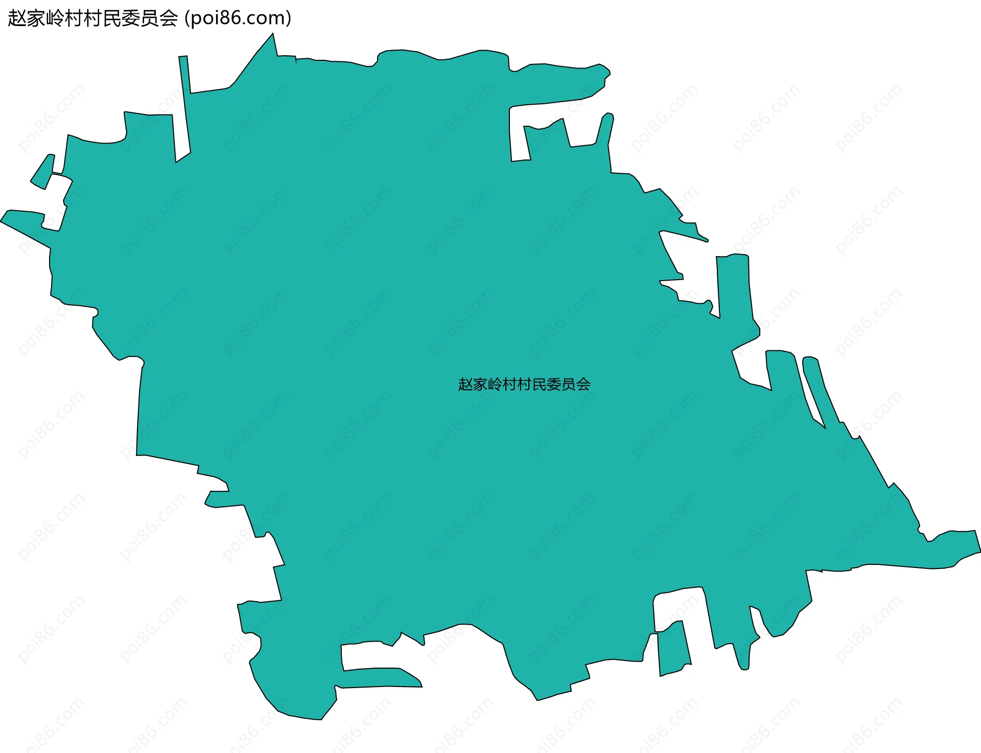 赵家岭村村民委员会边界地图