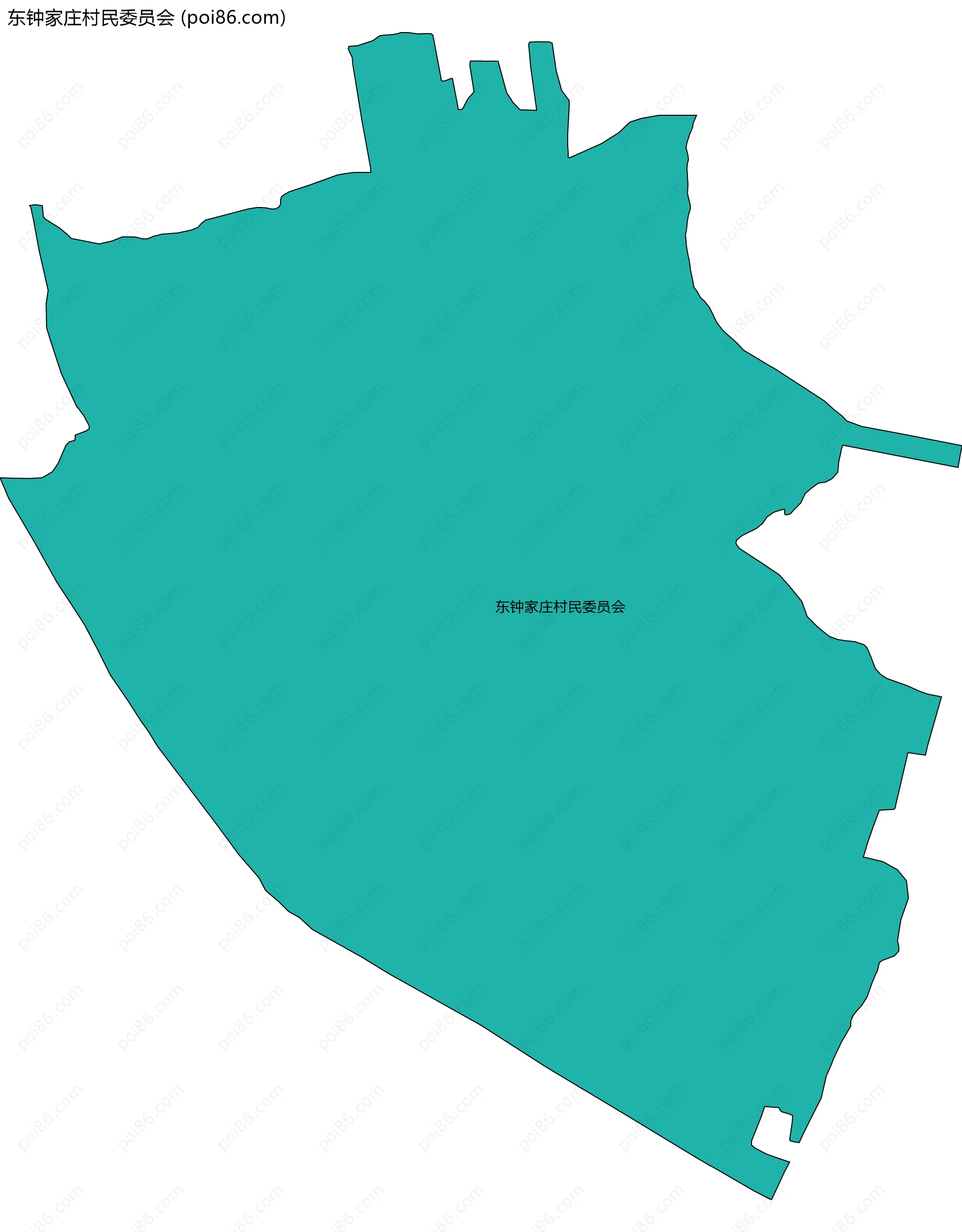 东钟家庄村民委员会边界地图