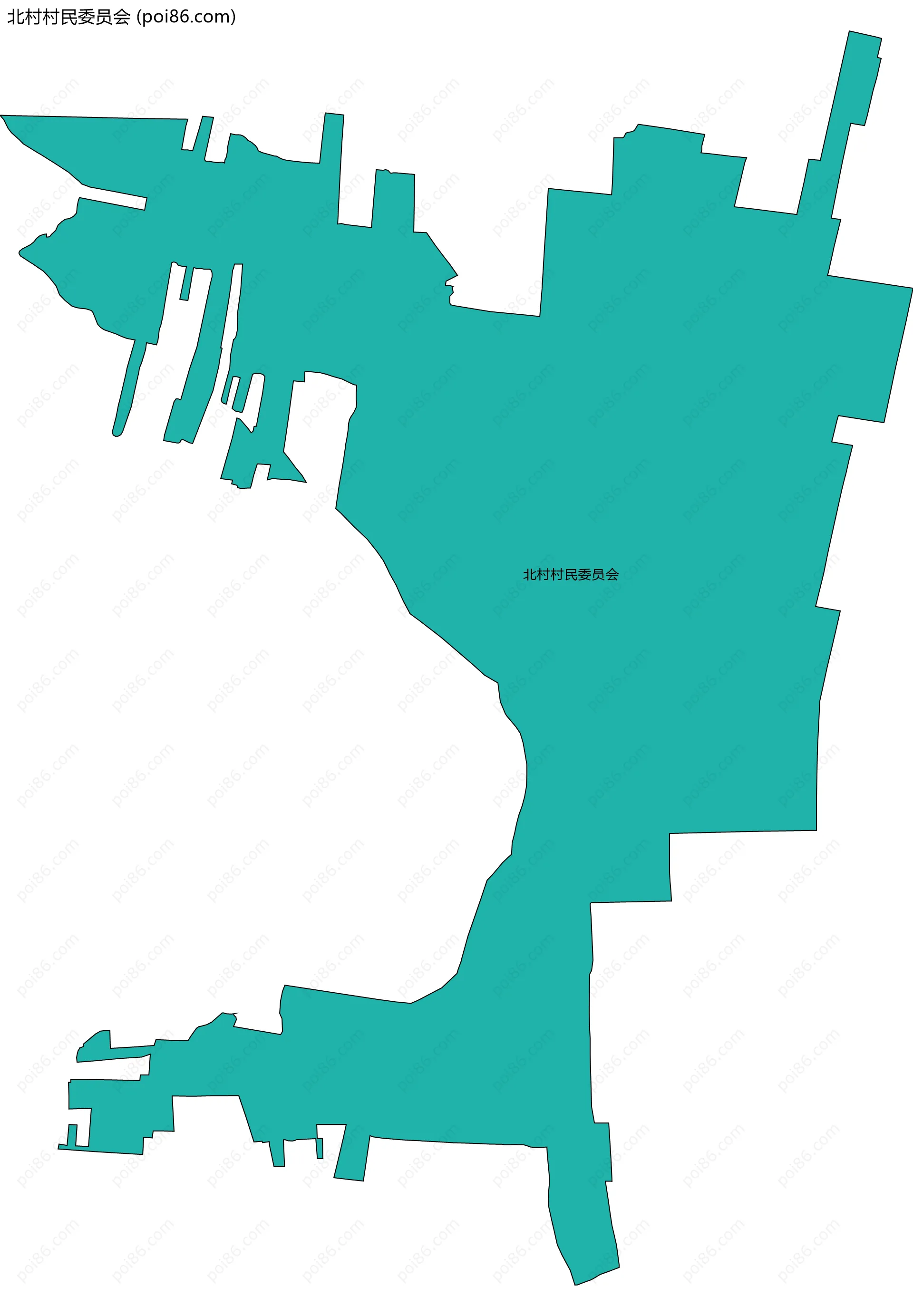 北村村民委员会边界地图