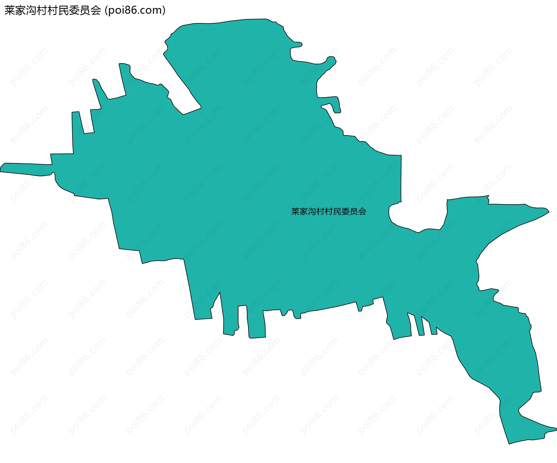 莱家沟村村民委员会边界地图