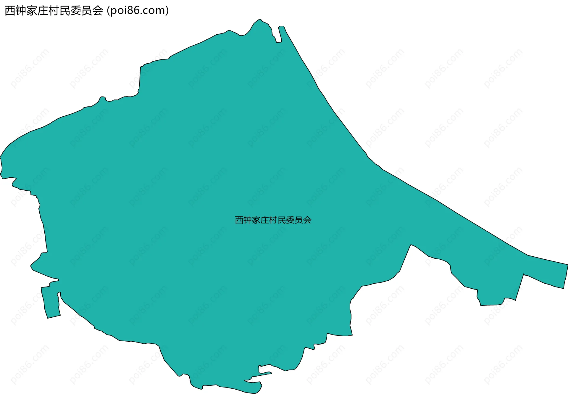 西钟家庄村民委员会边界地图