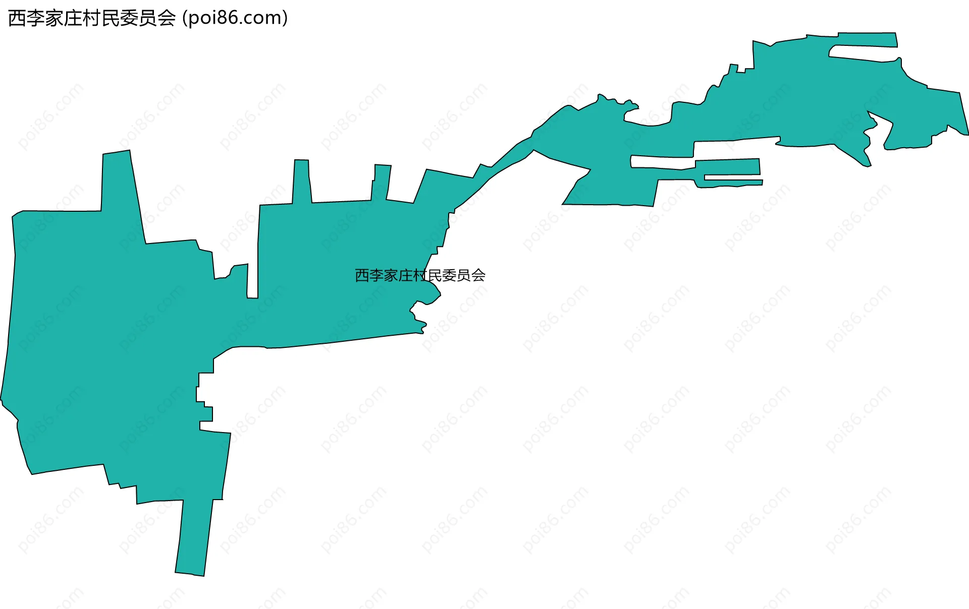 西李家庄村民委员会边界地图