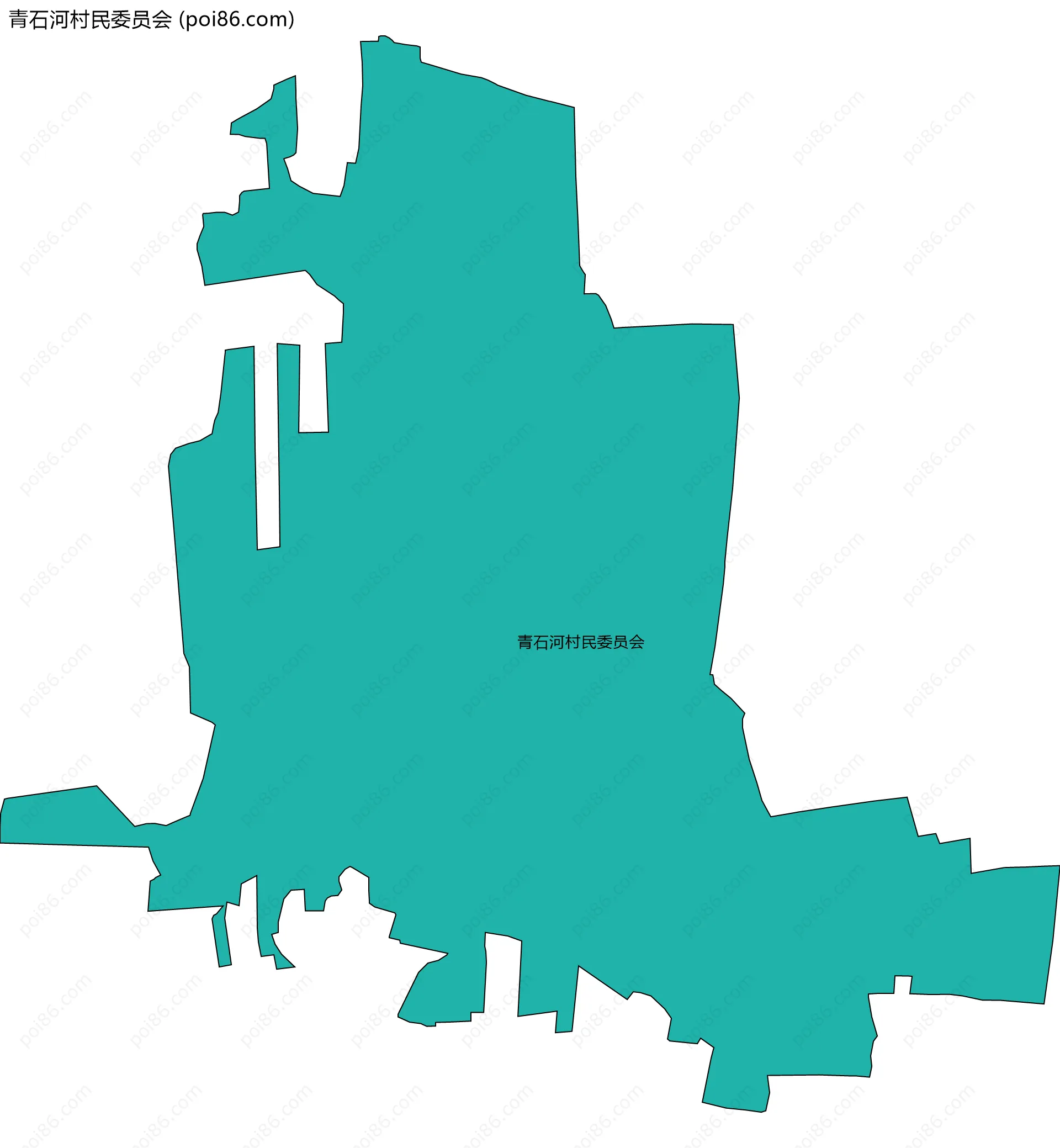 青石河村民委员会边界地图