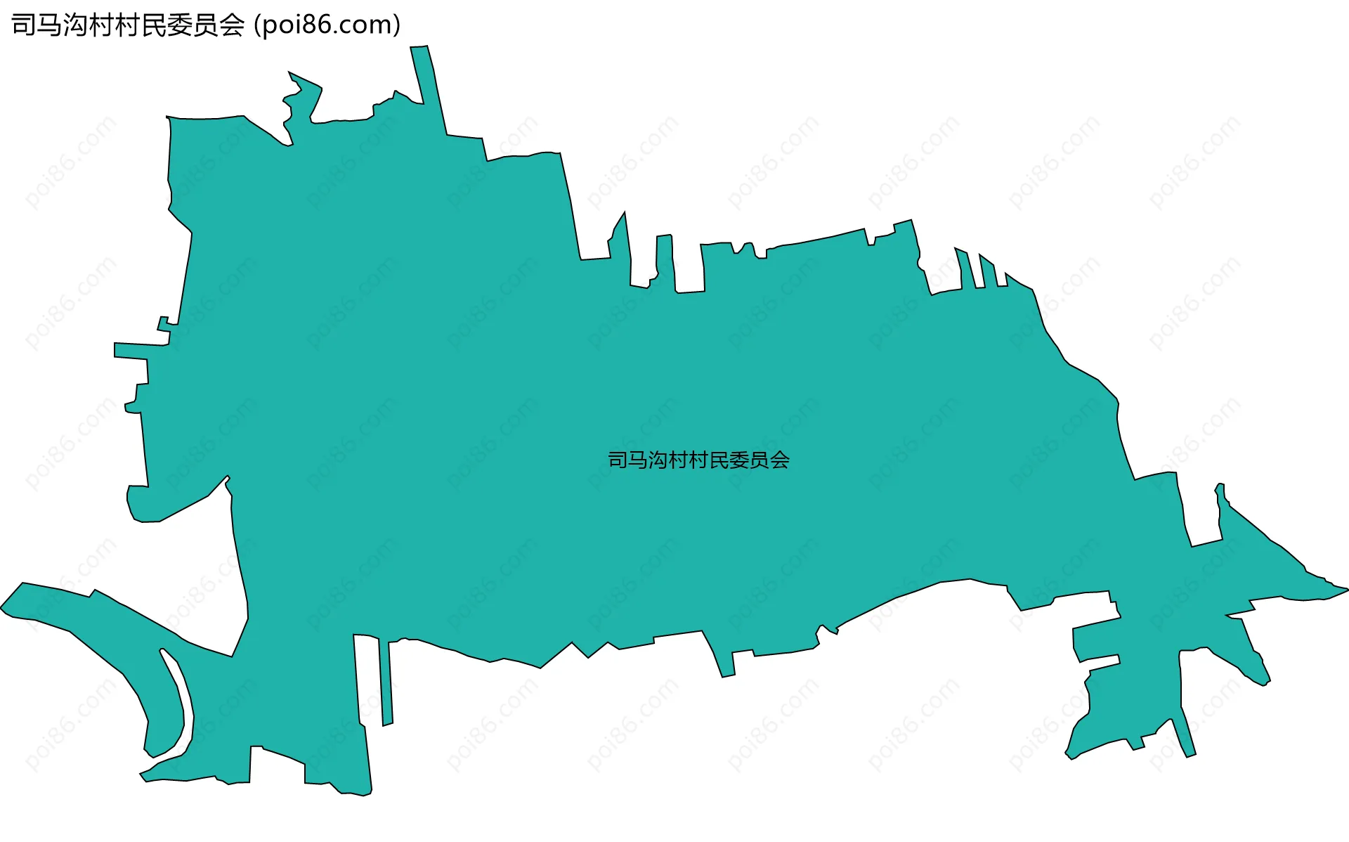 司马沟村村民委员会边界地图