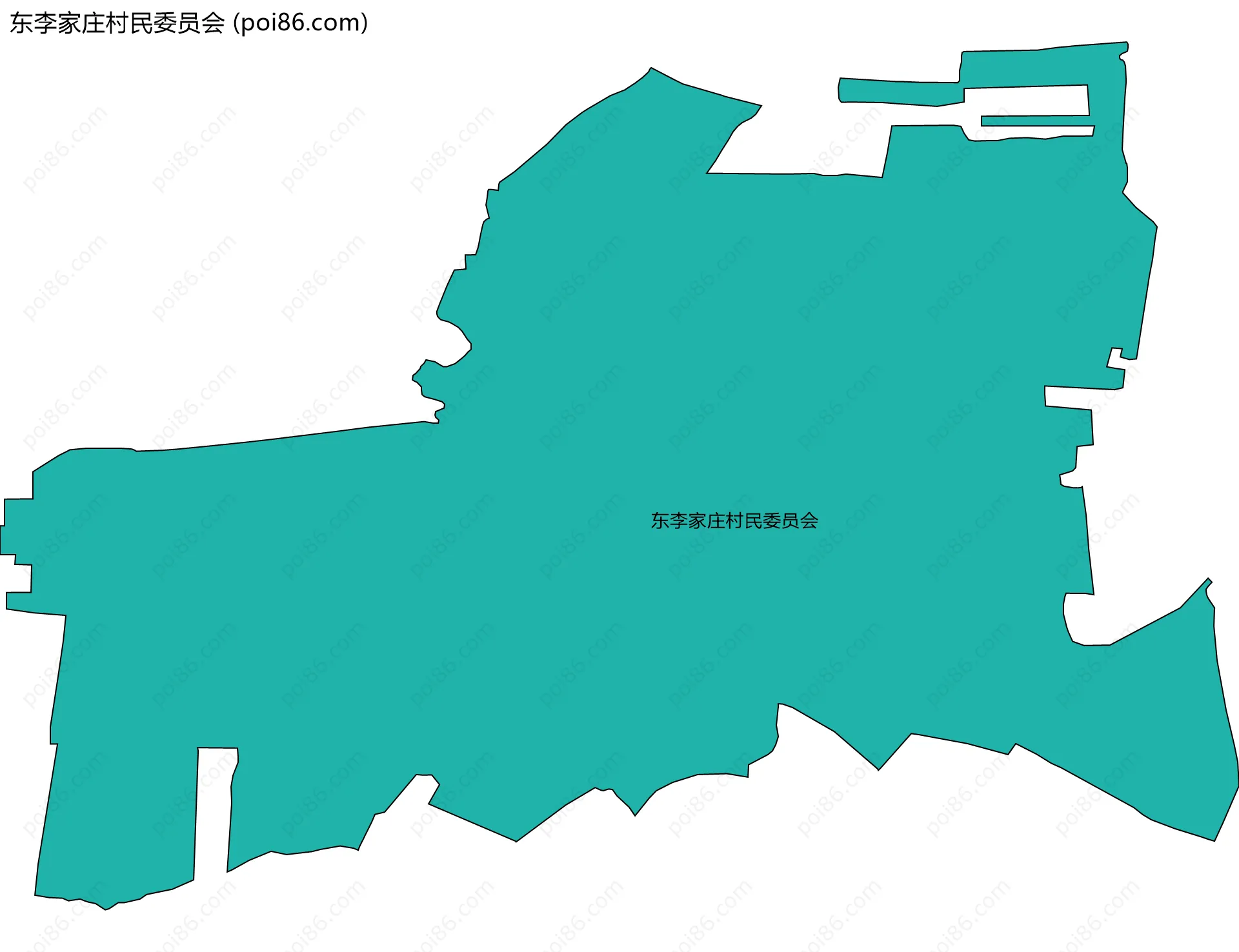 东李家庄村民委员会边界地图