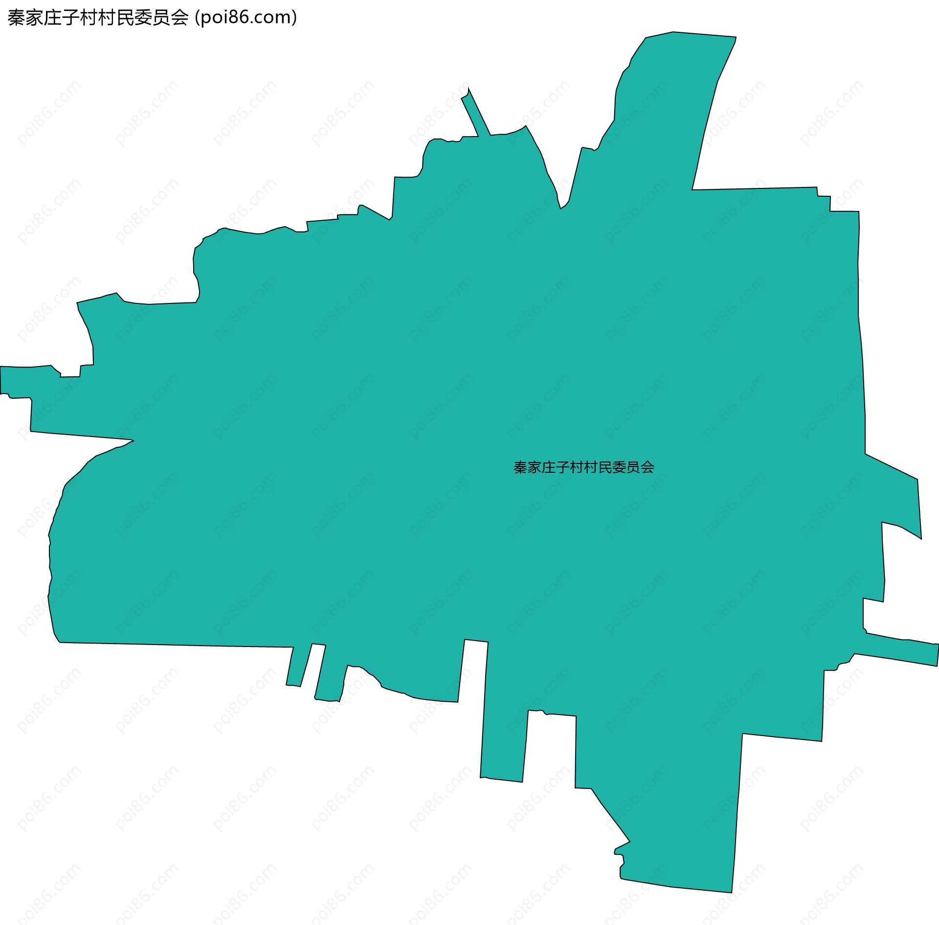 秦家庄子村村民委员会边界地图