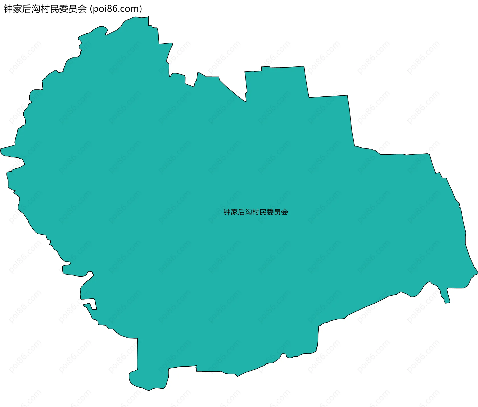 钟家后沟村民委员会边界地图