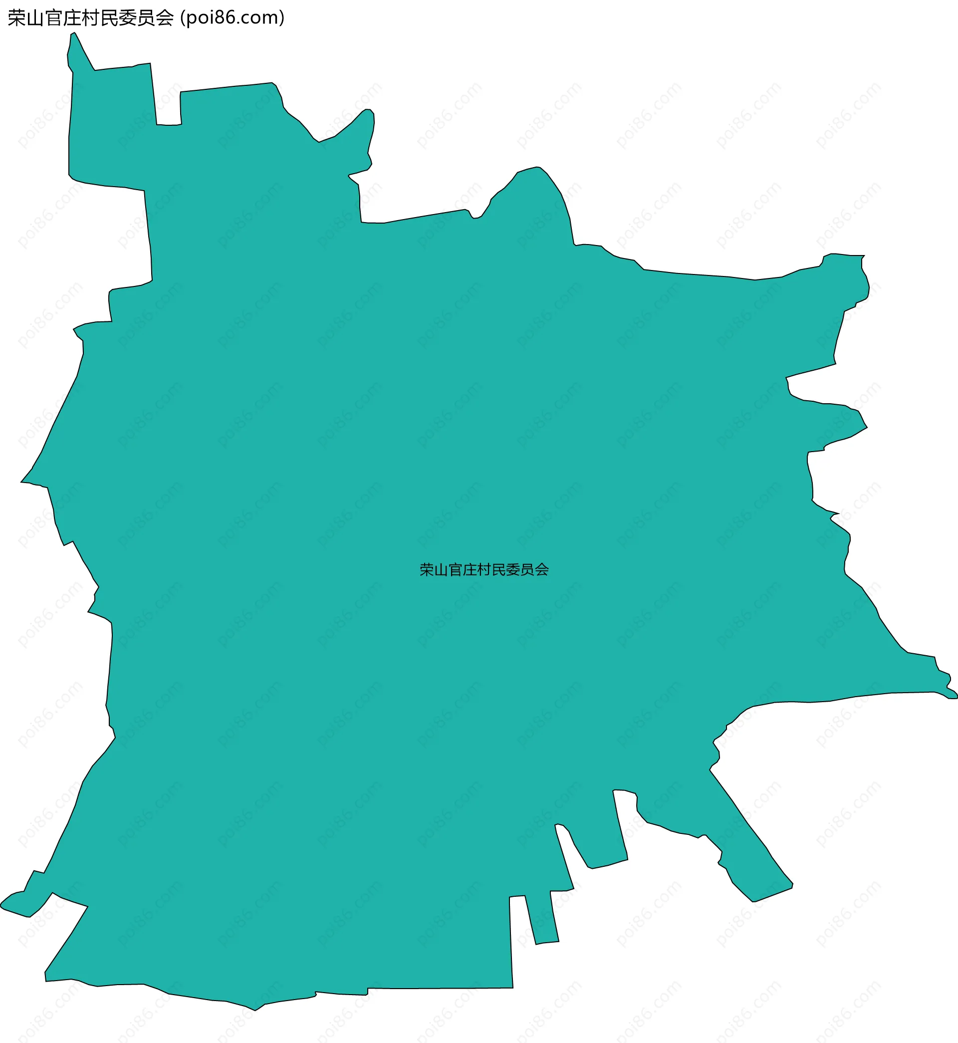 荣山官庄村民委员会边界地图