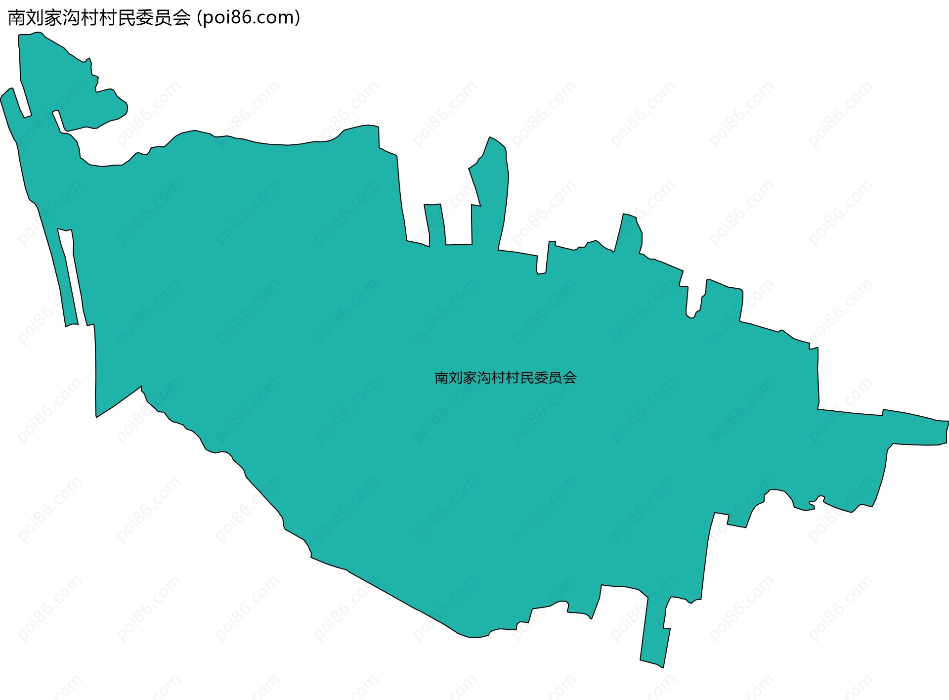 南刘家沟村村民委员会边界地图