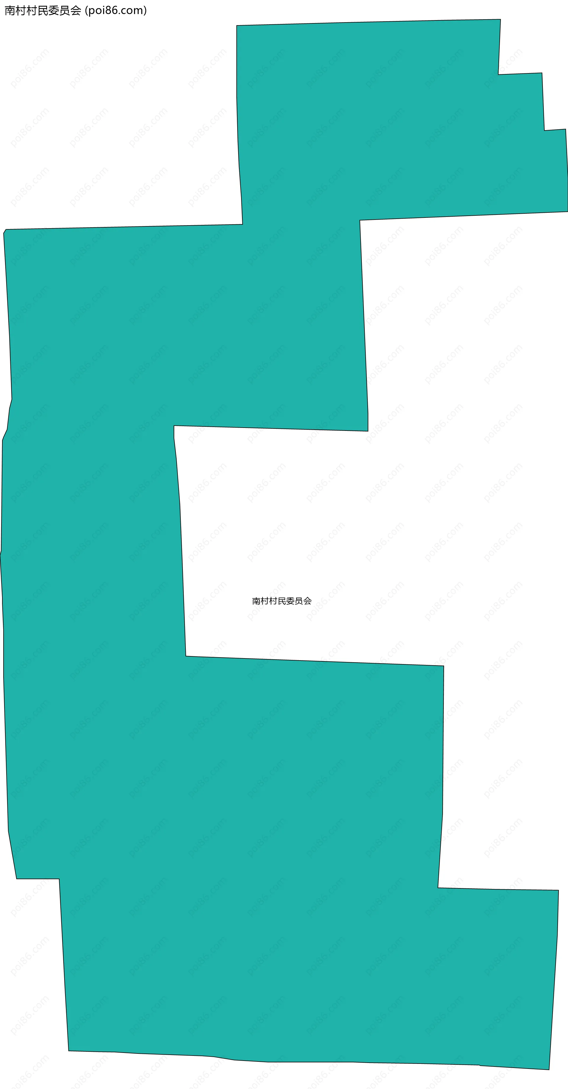 南村村民委员会边界地图