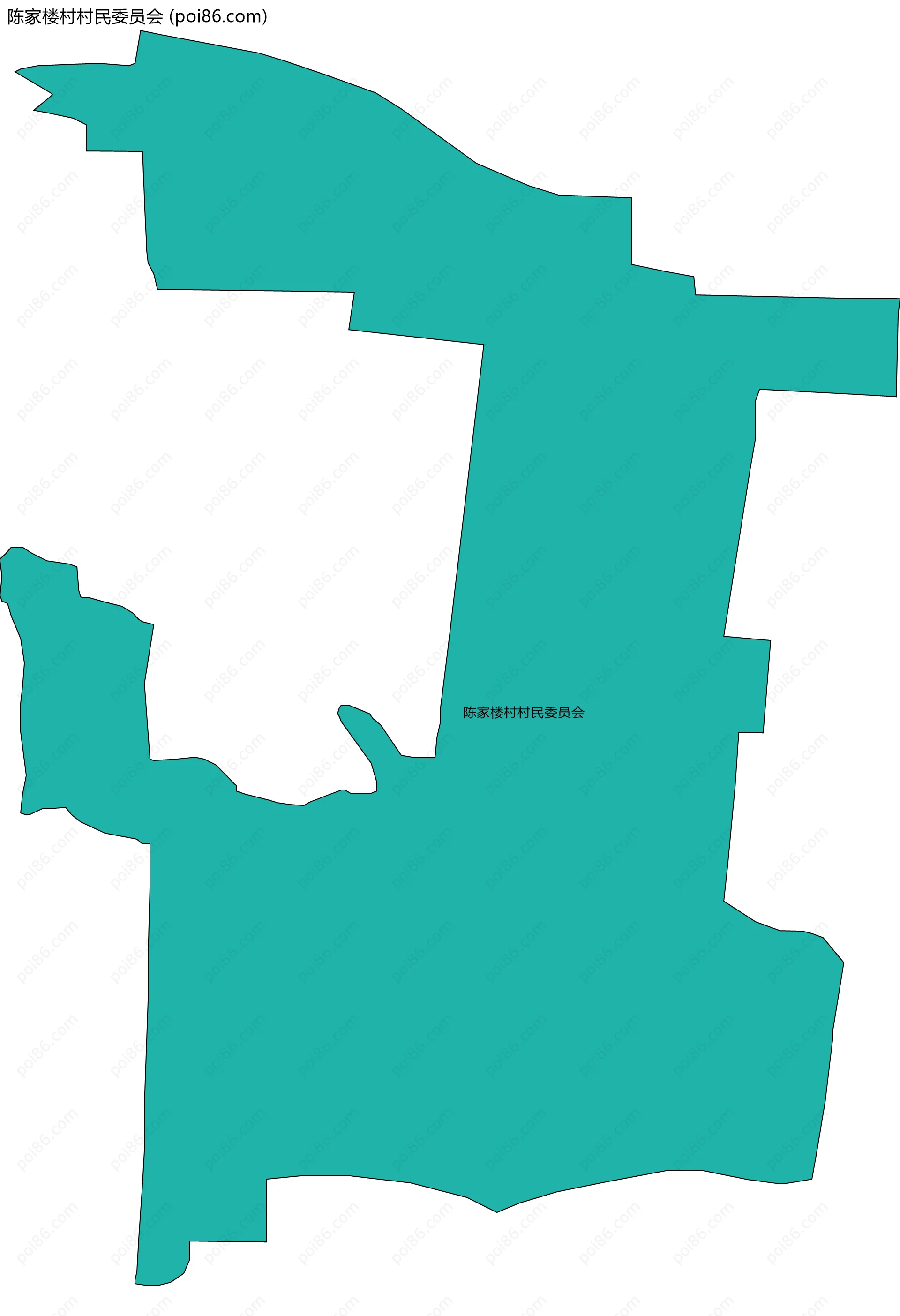 陈家楼村村民委员会边界地图