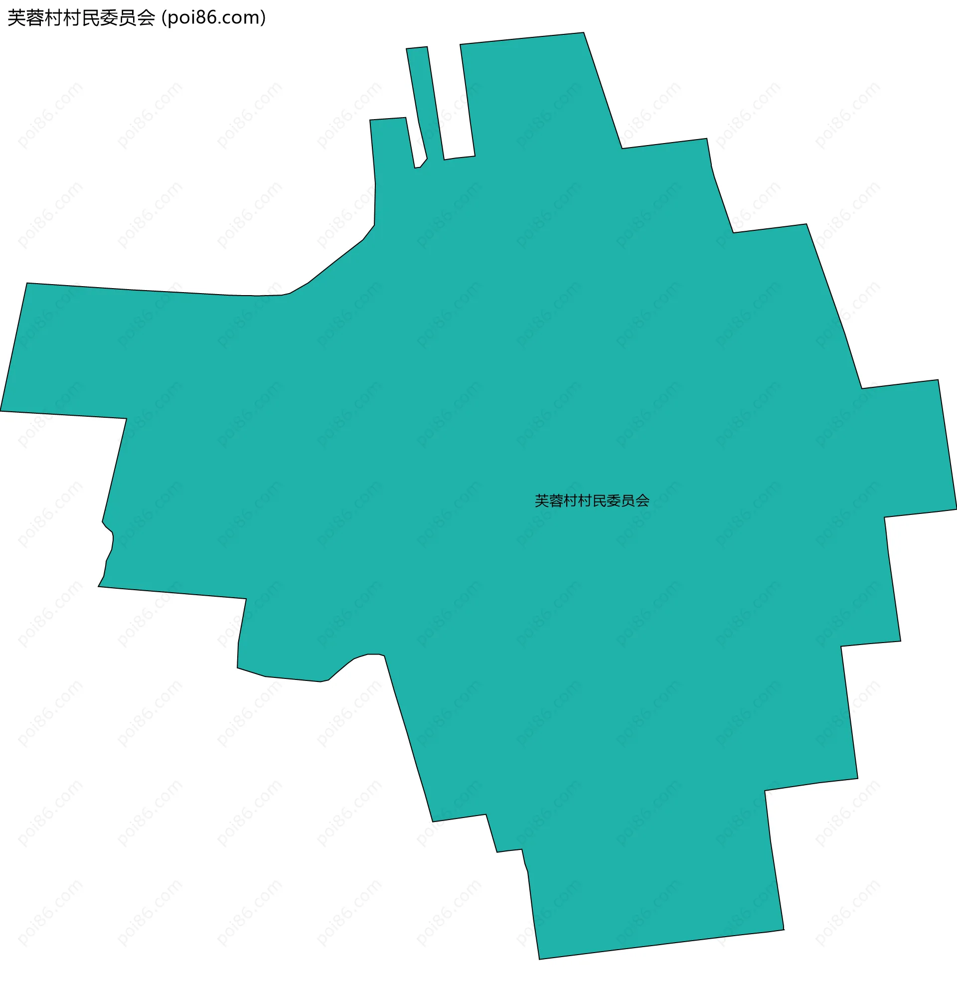 芙蓉村村民委员会边界地图