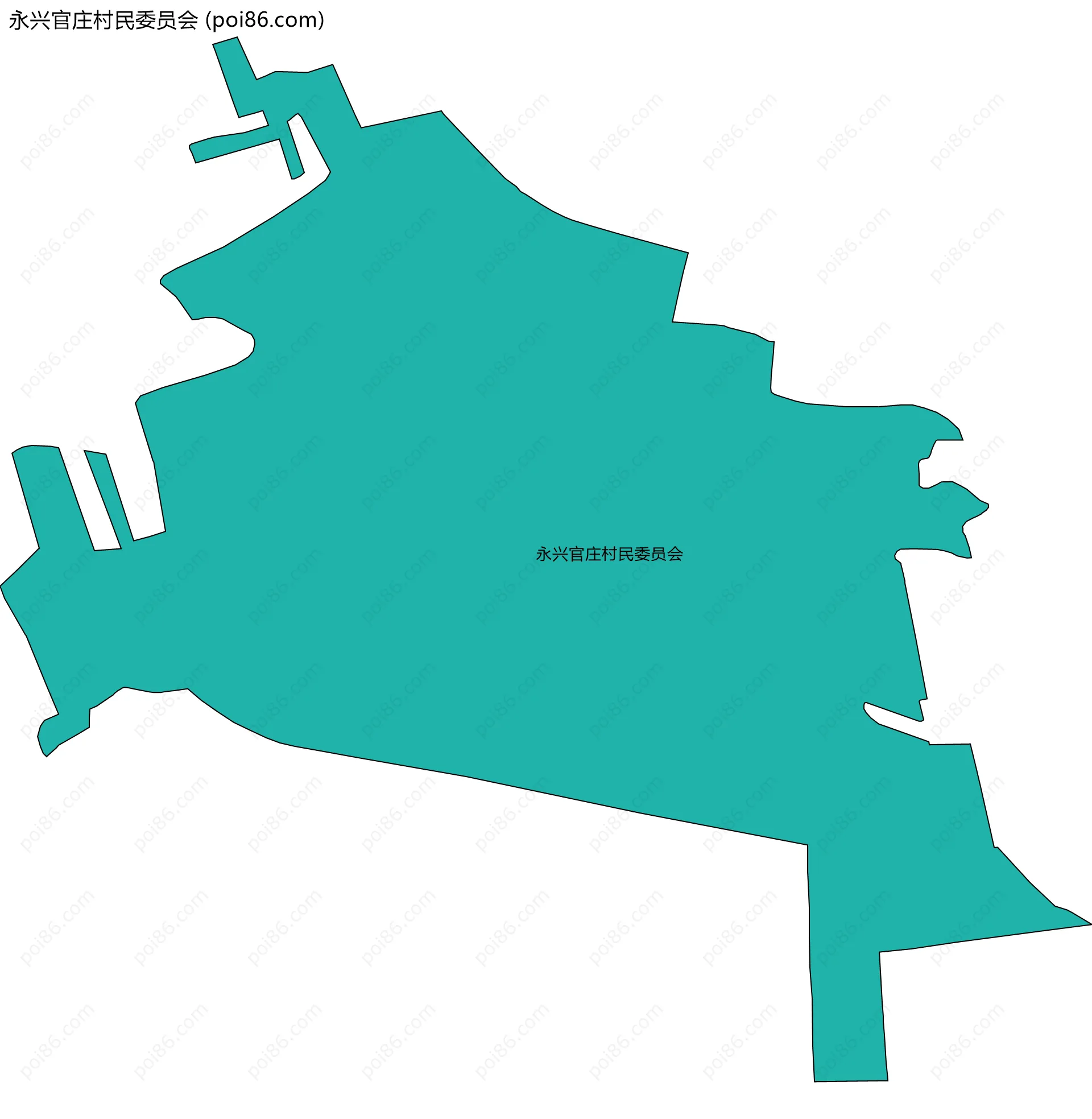 永兴官庄村民委员会边界地图