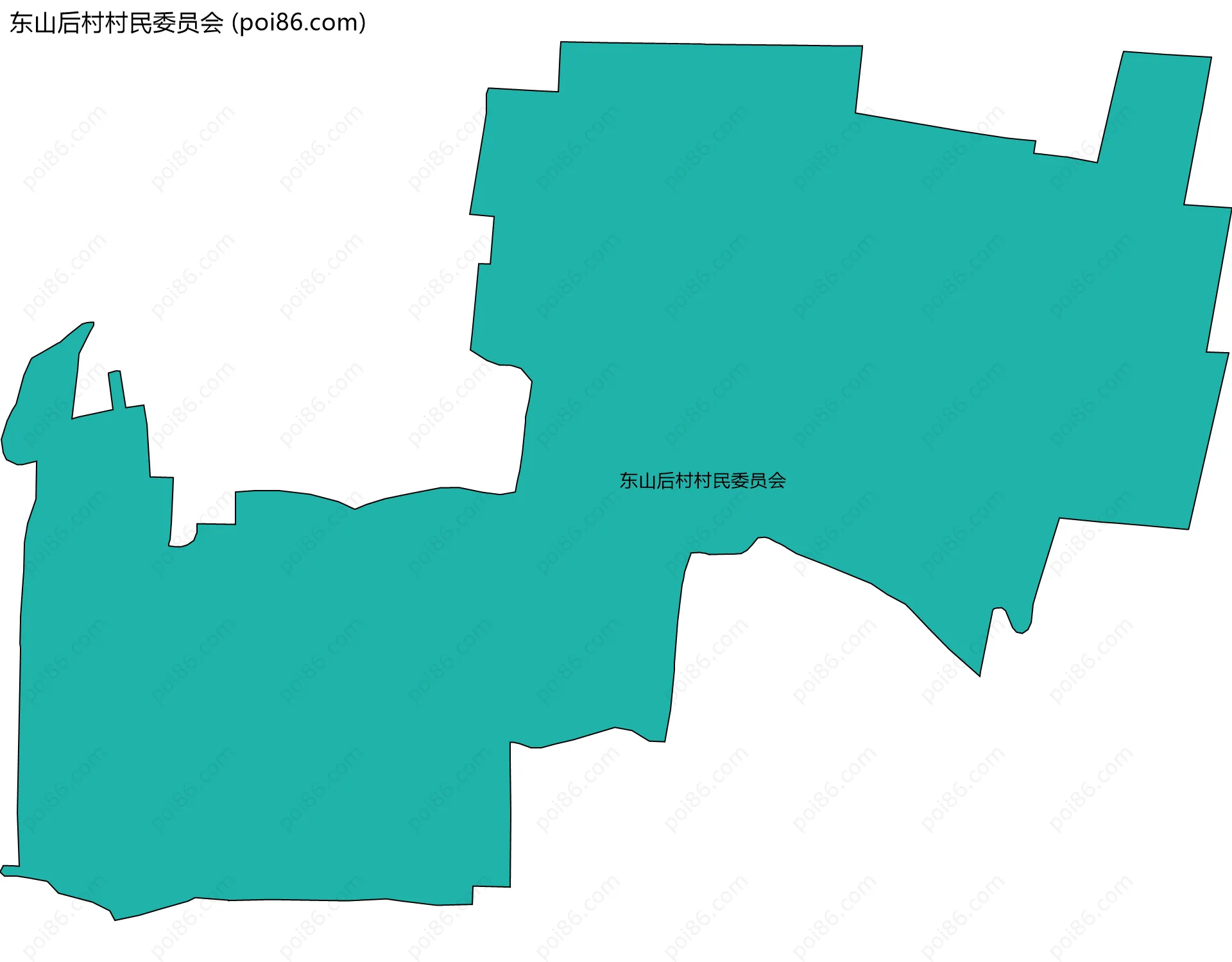 东山后村村民委员会边界地图