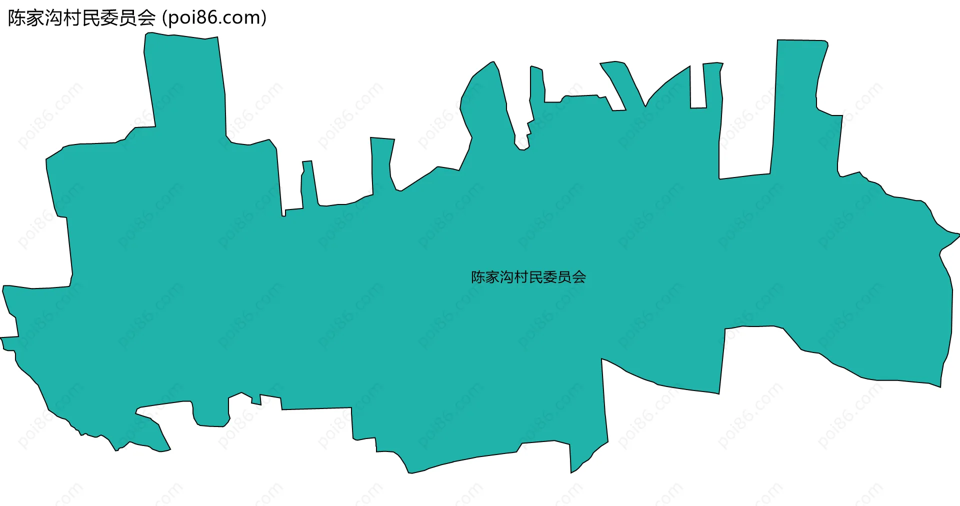 陈家沟村民委员会边界地图