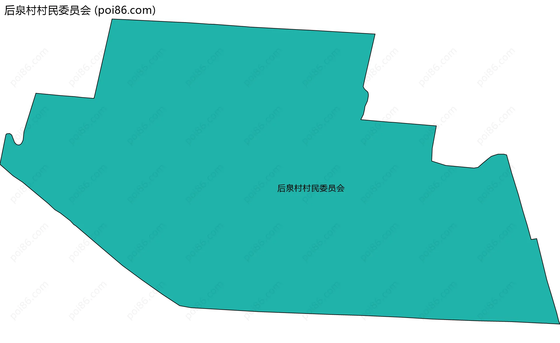后泉村村民委员会边界地图