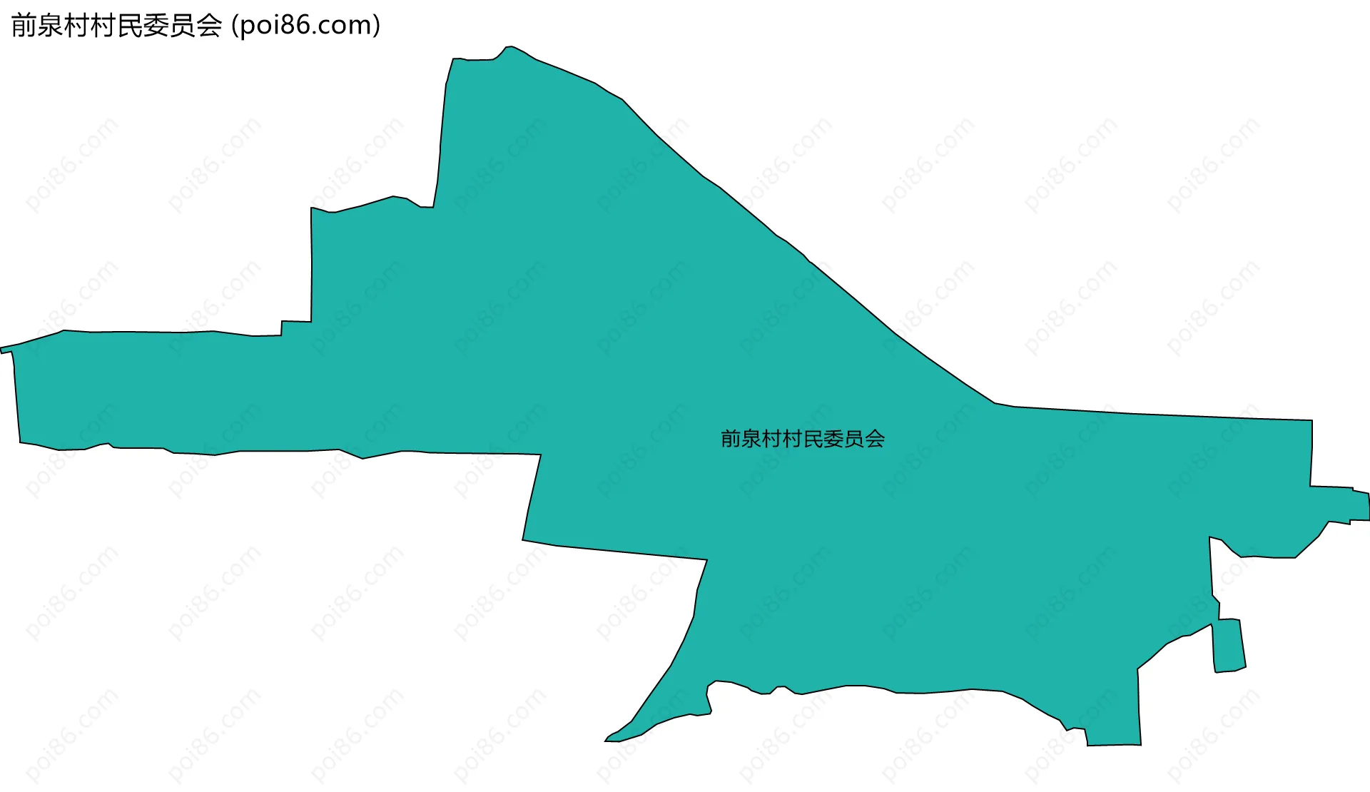 前泉村村民委员会边界地图