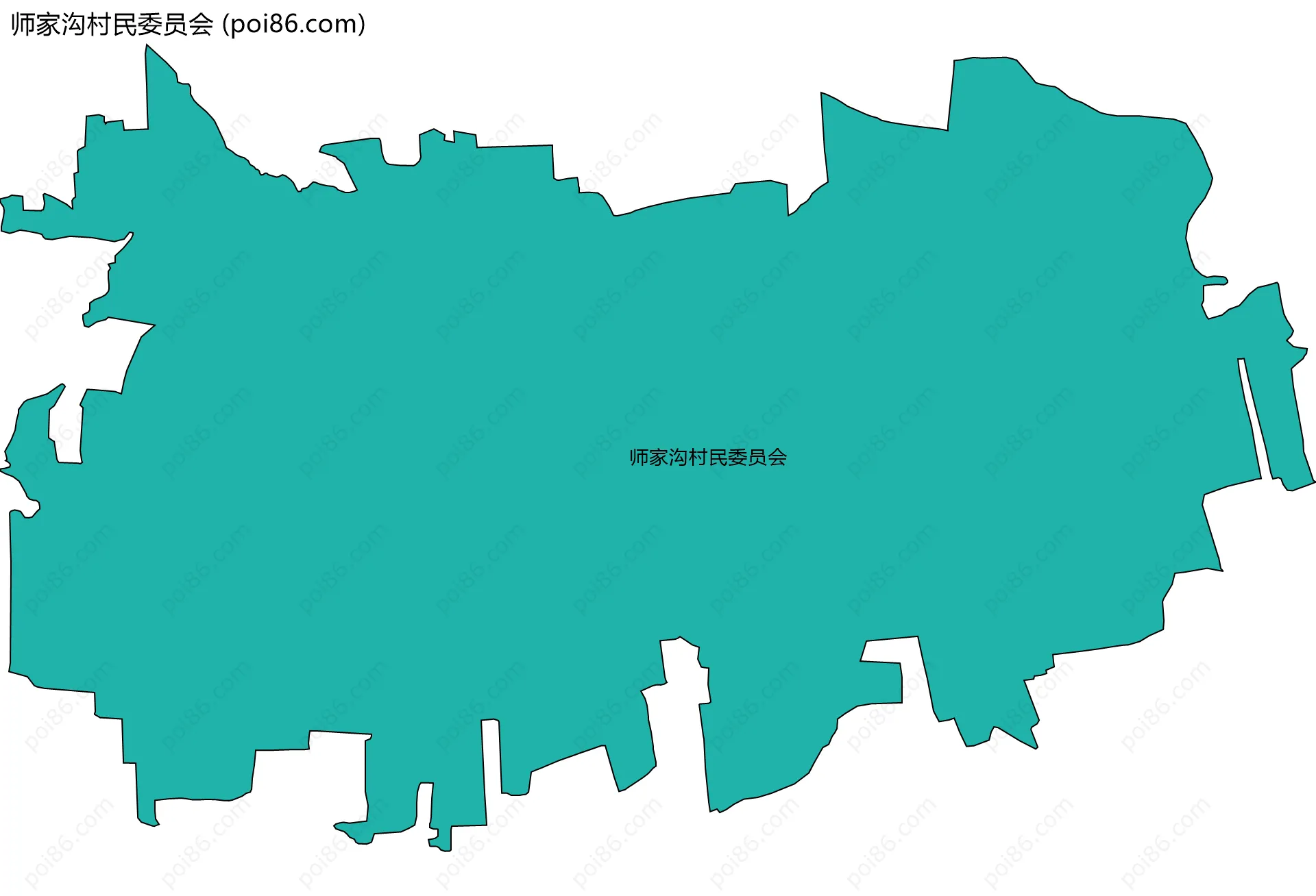 师家沟村民委员会边界地图