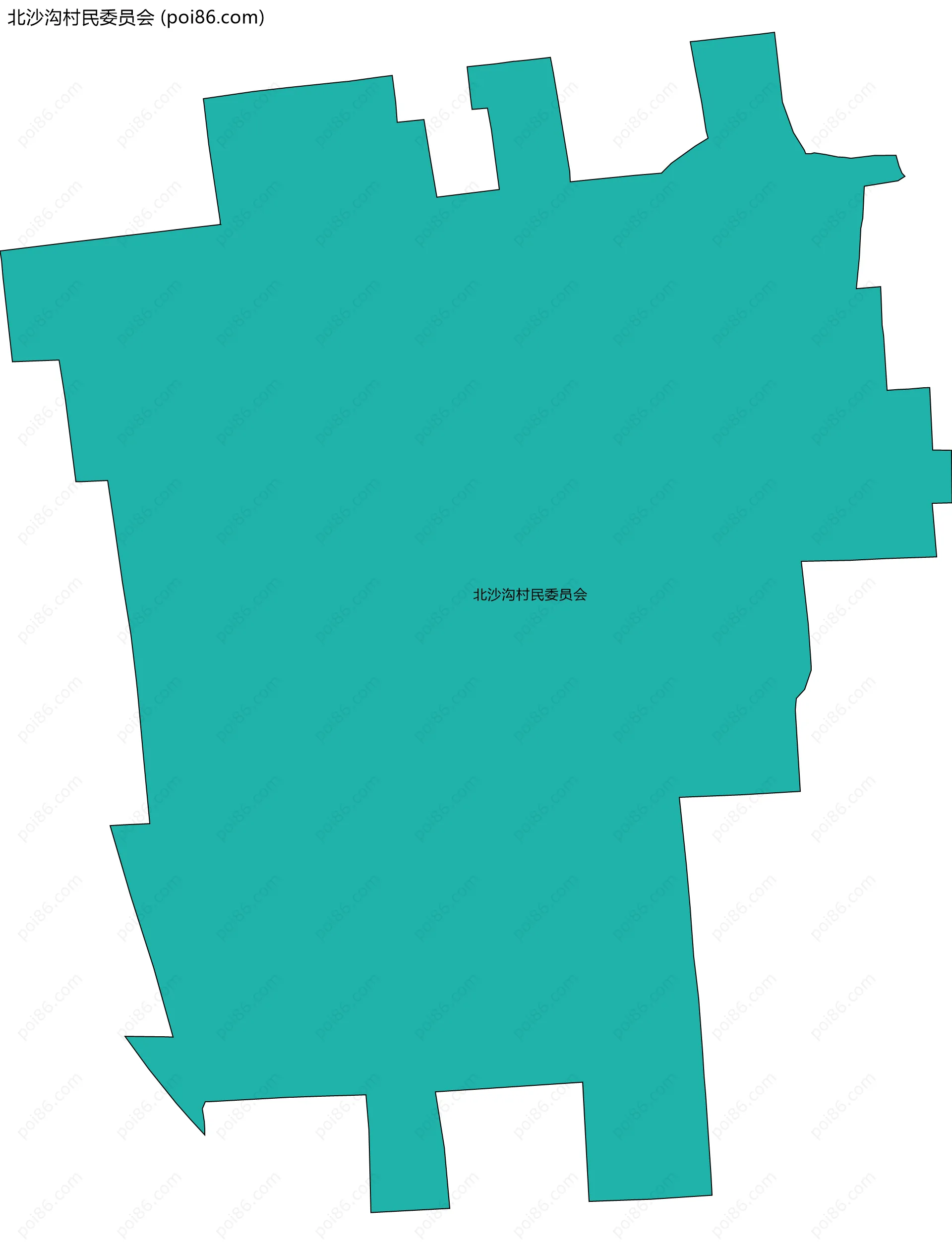 北沙沟村民委员会边界地图