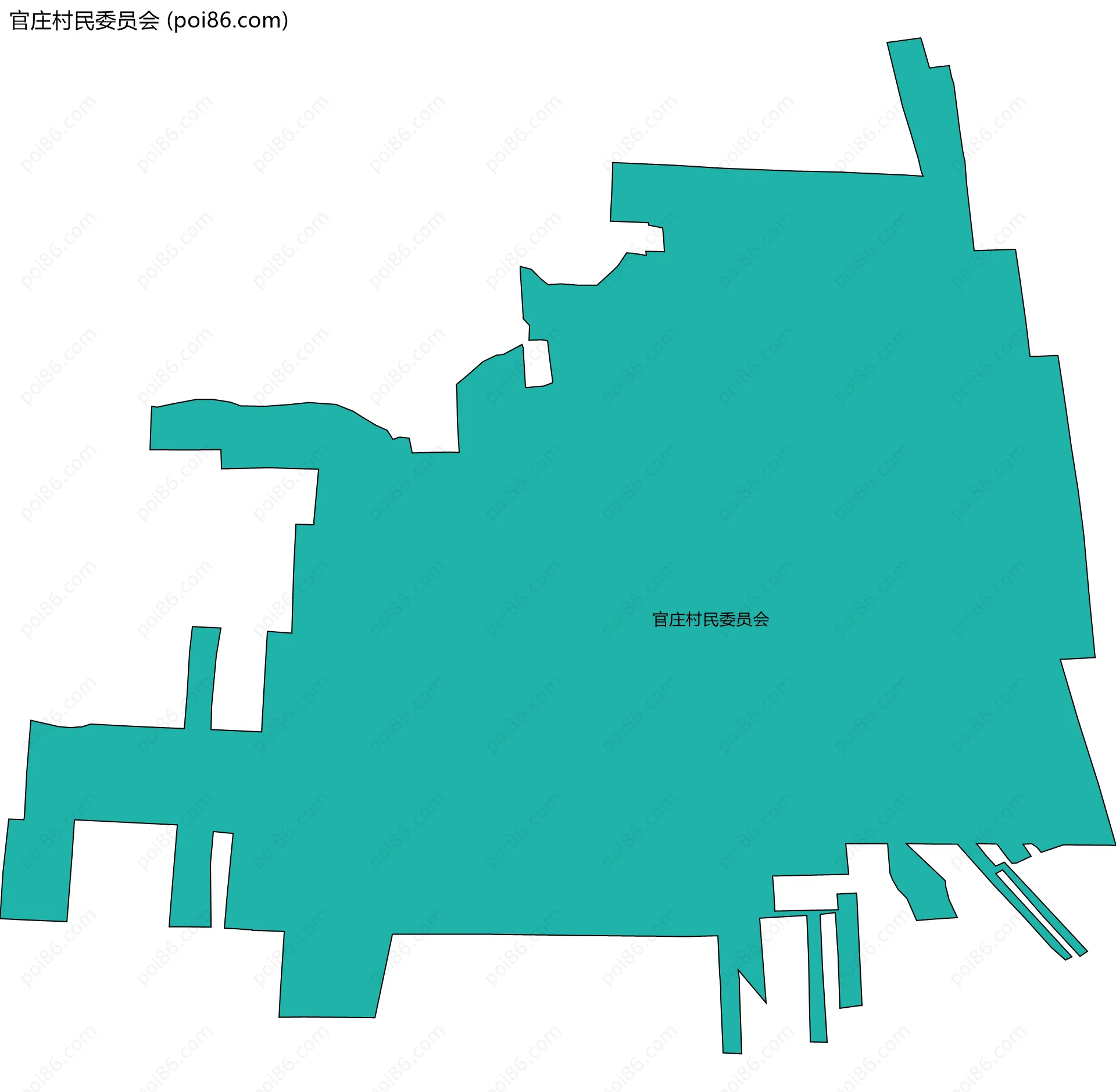 官庄村民委员会边界地图