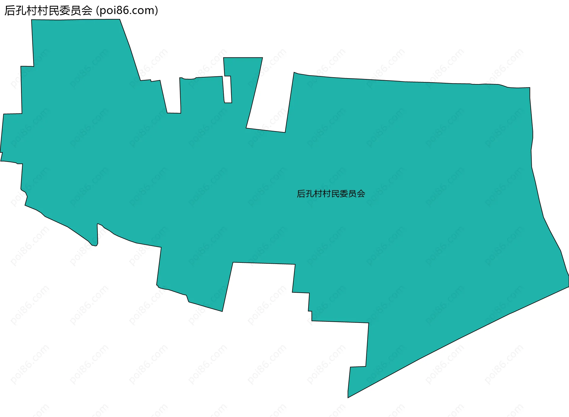 后孔村村民委员会边界地图