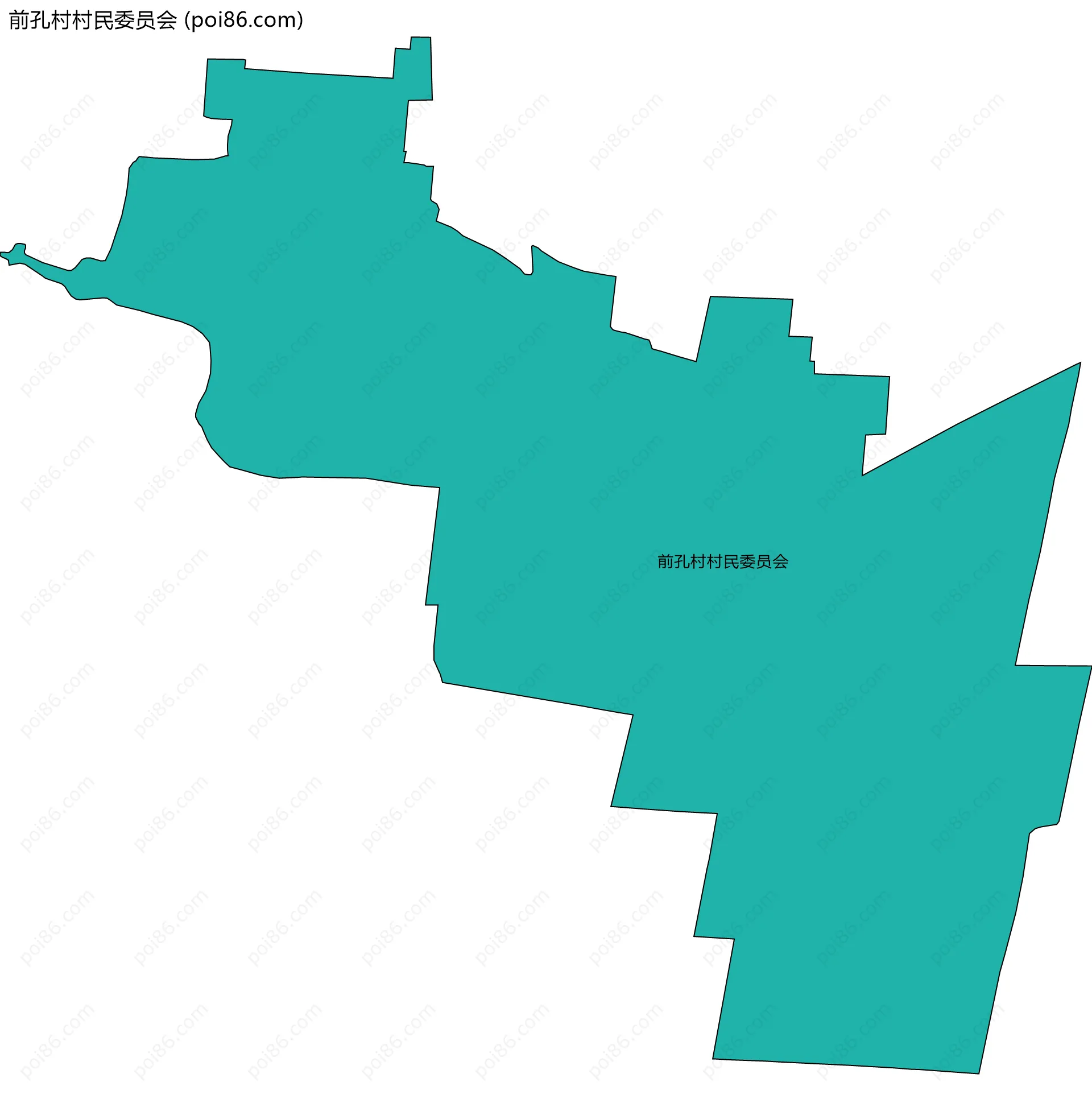 前孔村村民委员会边界地图
