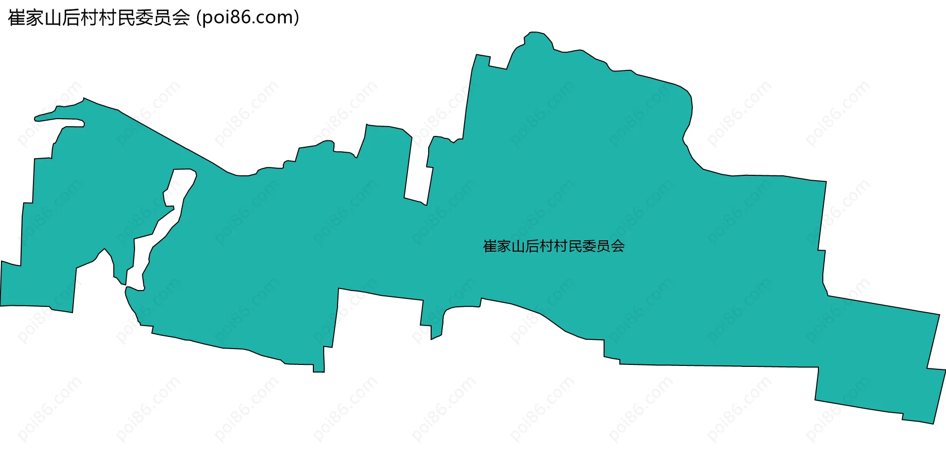 崔家山后村村民委员会边界地图