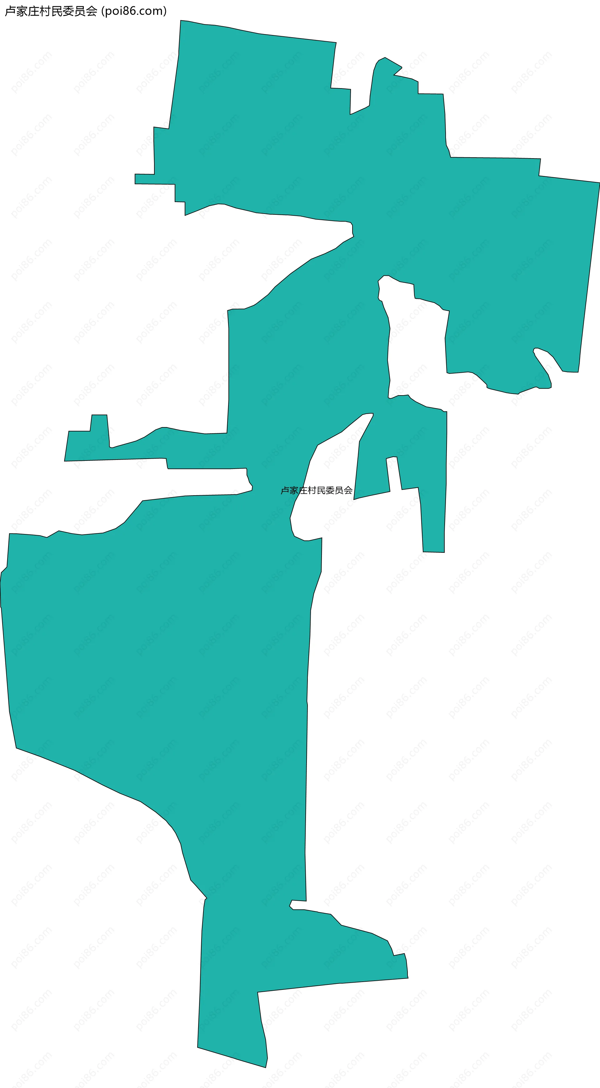 卢家庄村民委员会边界地图