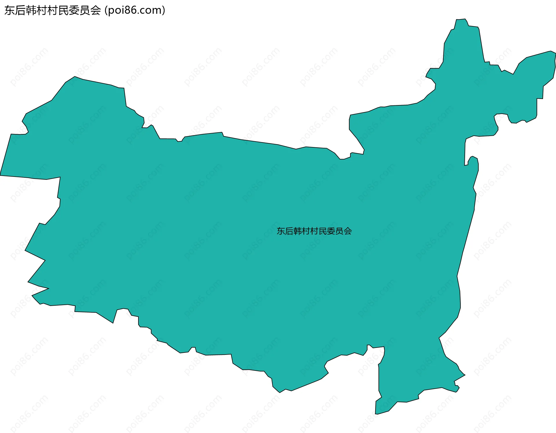 东后韩村村民委员会边界地图