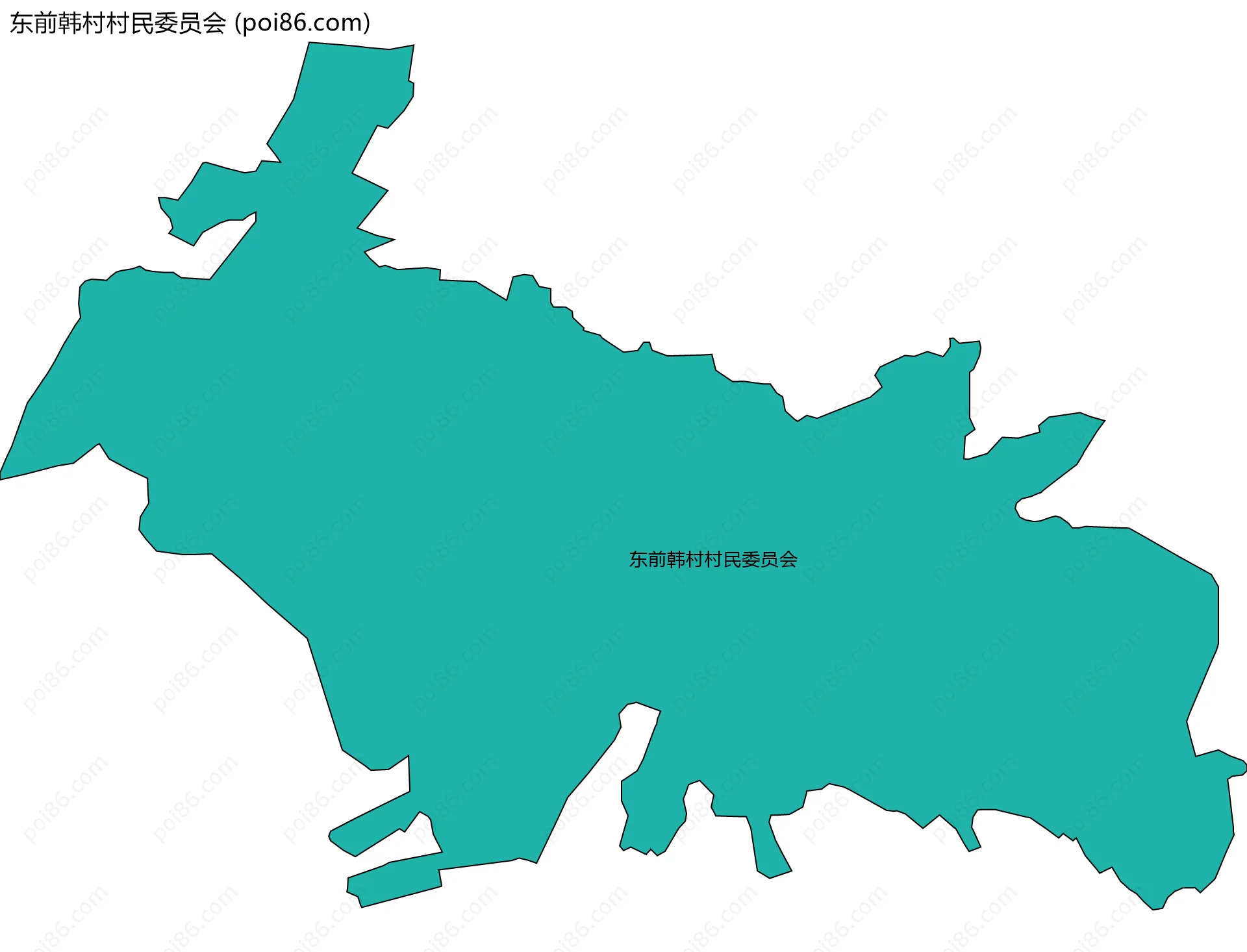 东前韩村村民委员会边界地图
